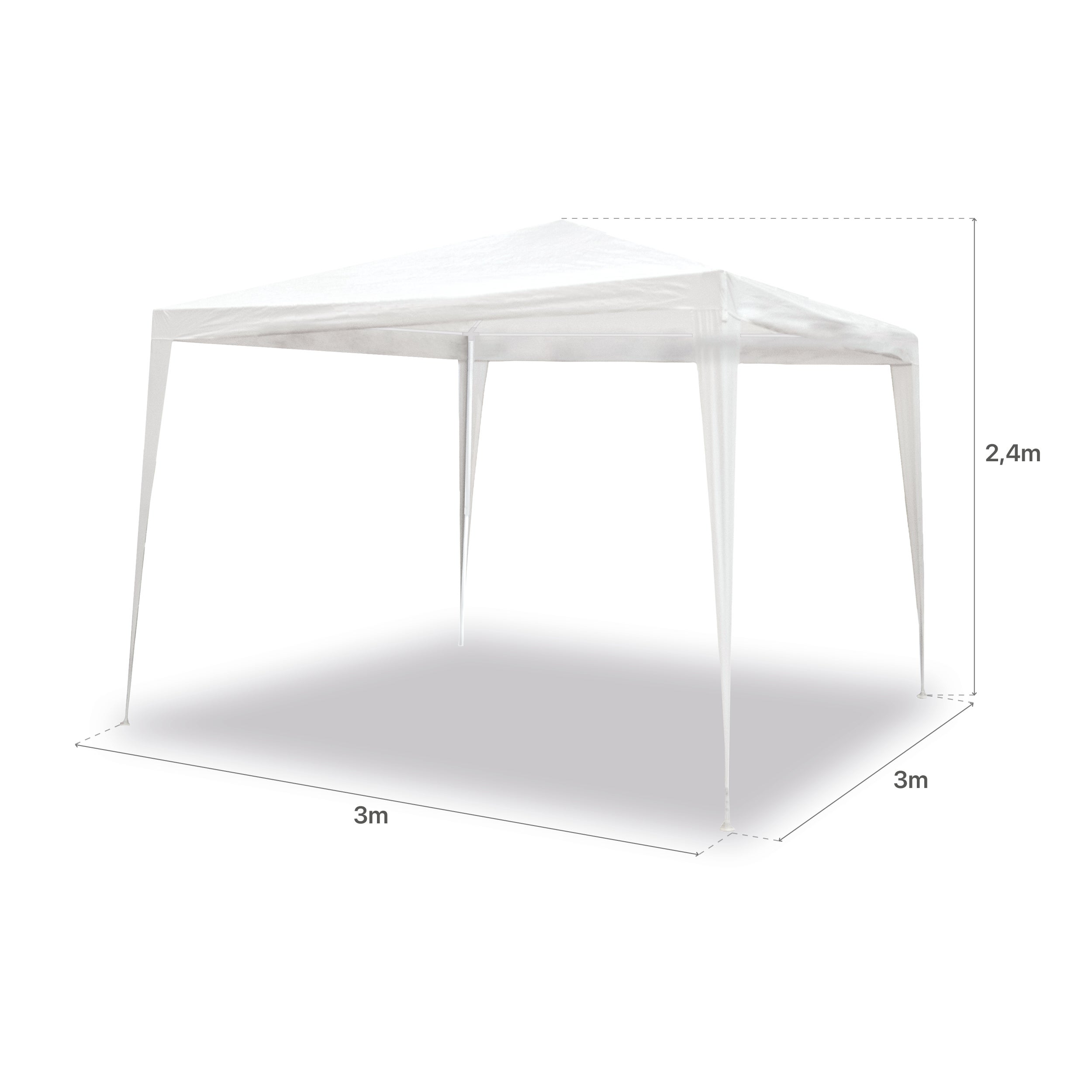 Carpa desmontable Cies blanco 3x3 metros - 3