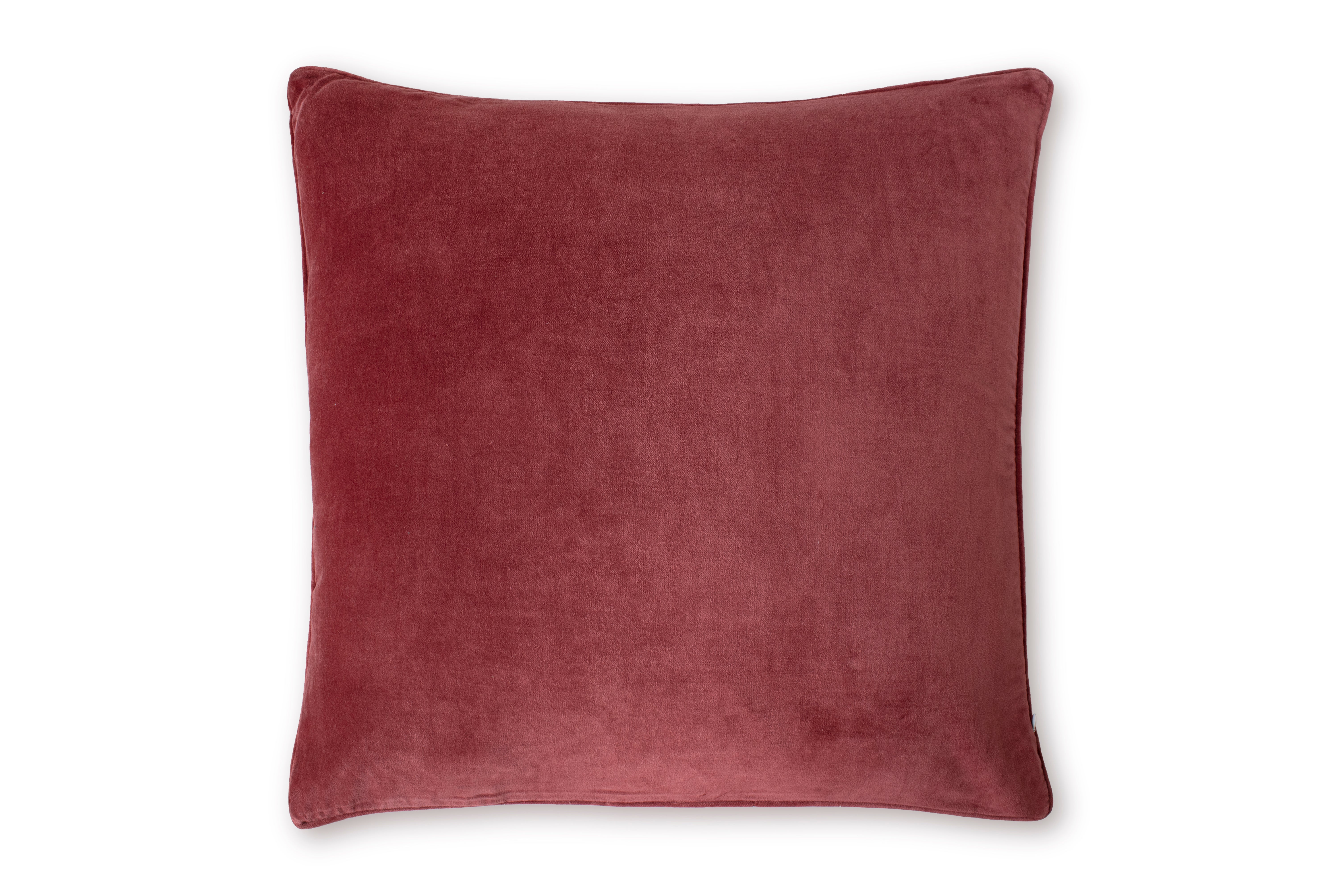 Cojín decorativo velvet burdeos 60x60cm