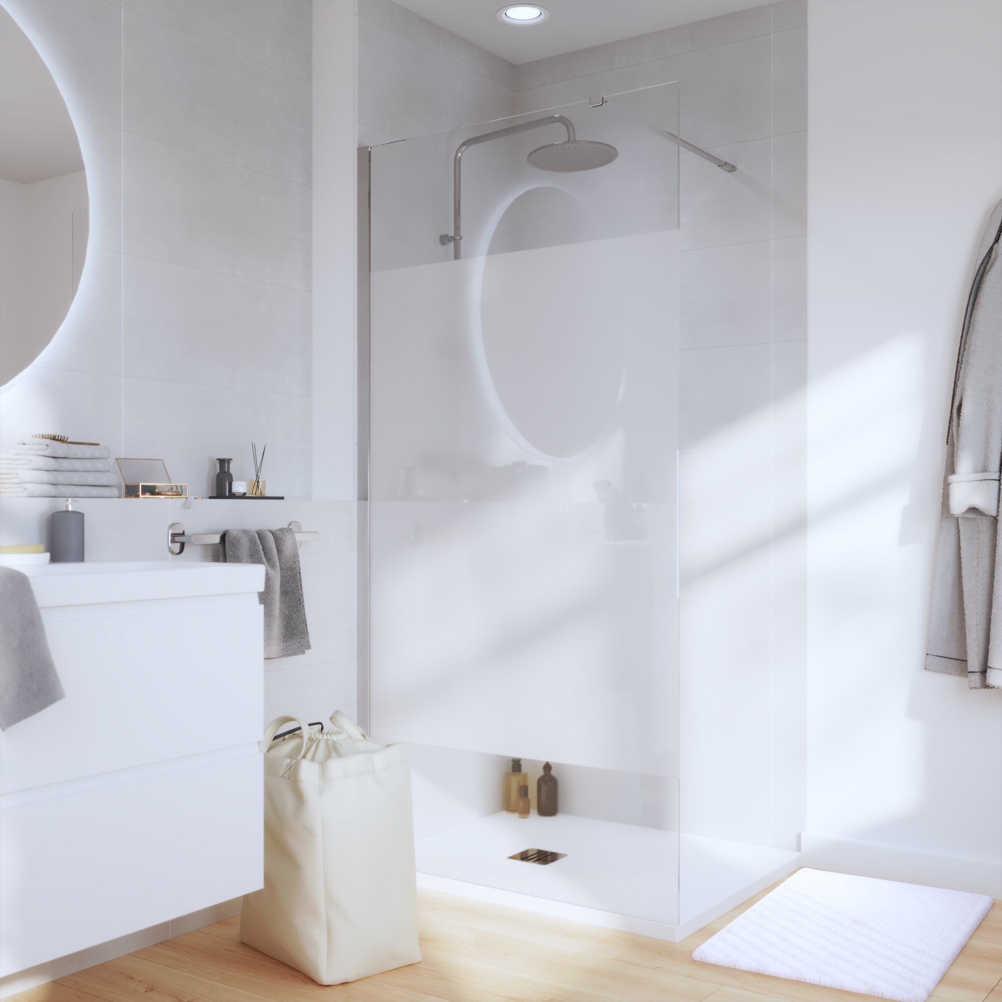 Base de duche SENSEA REMIX RESINA 80X100 BRANCO MATE - 4