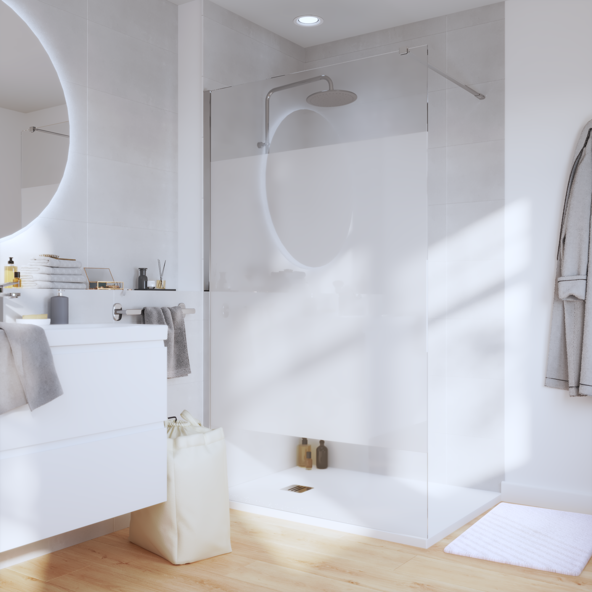 Base de duche SENSEA REMIX RESINA 90X120 BRANCO MATE - 4