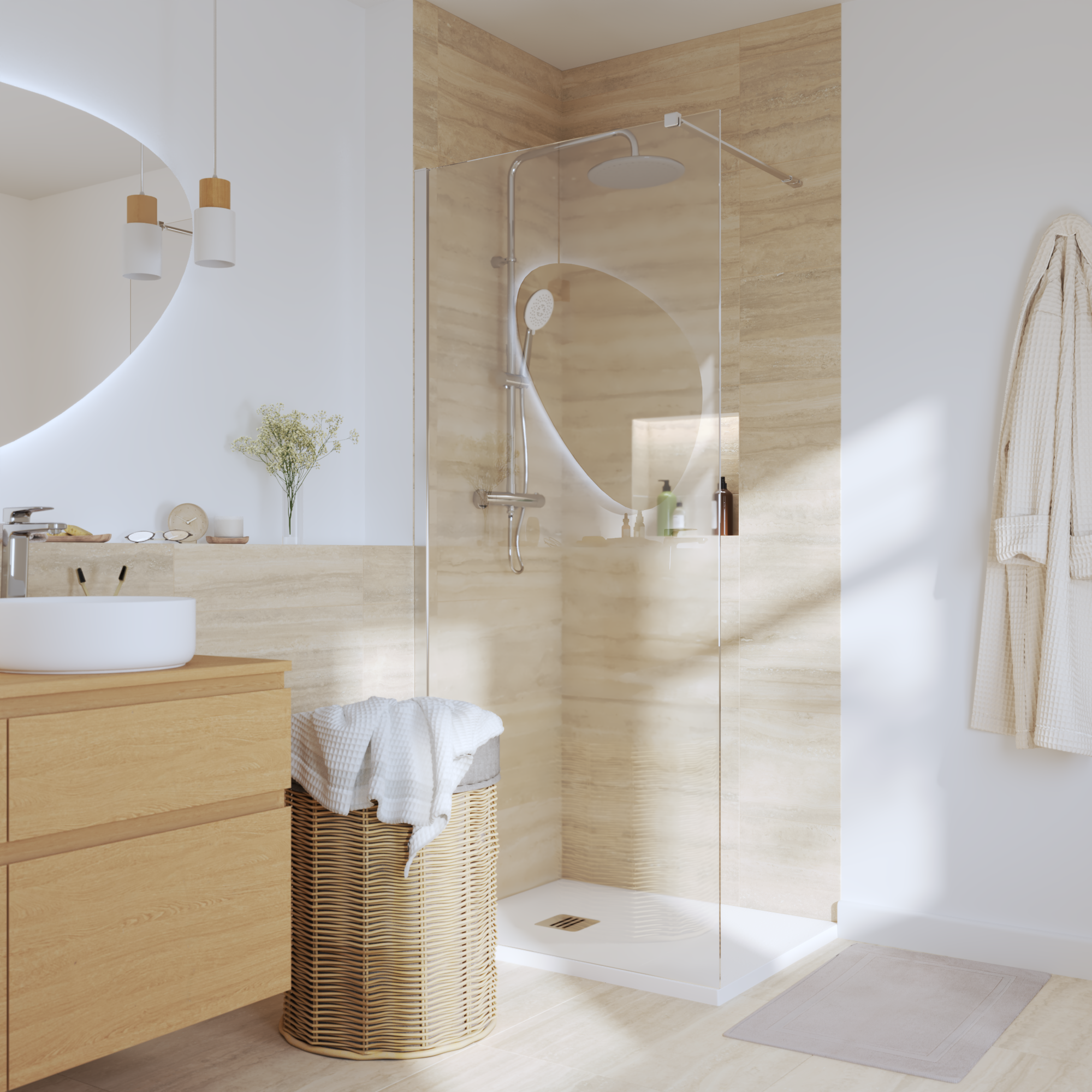 Base de duche SENSEA REMIX RESINA 70X90 BRANCO MATE - 11