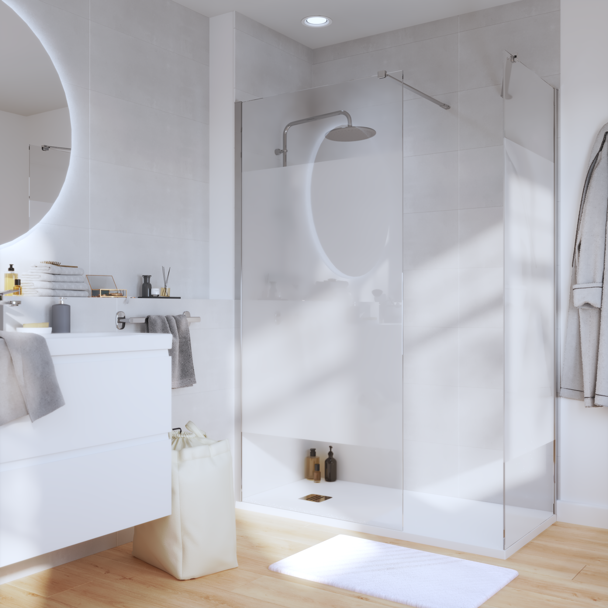 Base de duche SENSEA REMIX RESINA 70X140 BRANCO MATE - 12