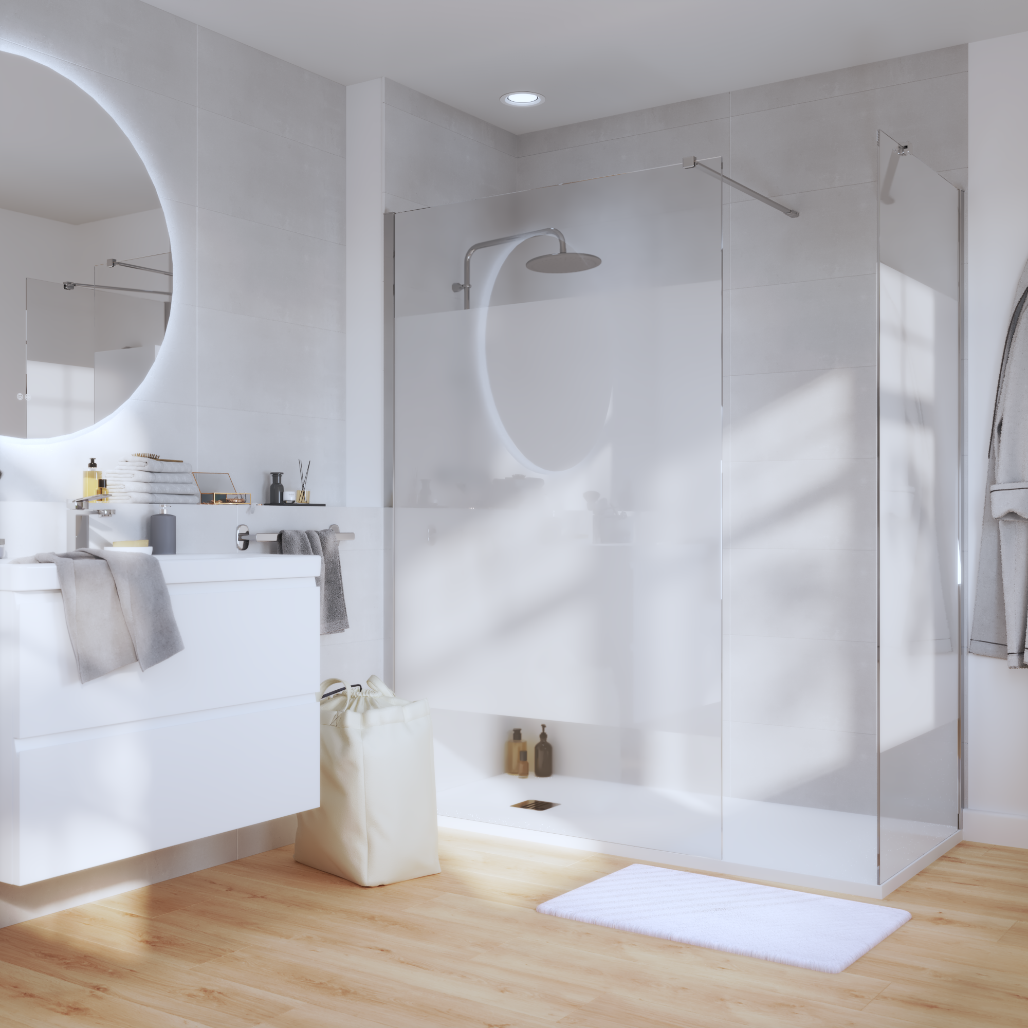 Base de duche SENSEA REMIX RESINA 80X180 BRANCO MATE - 12