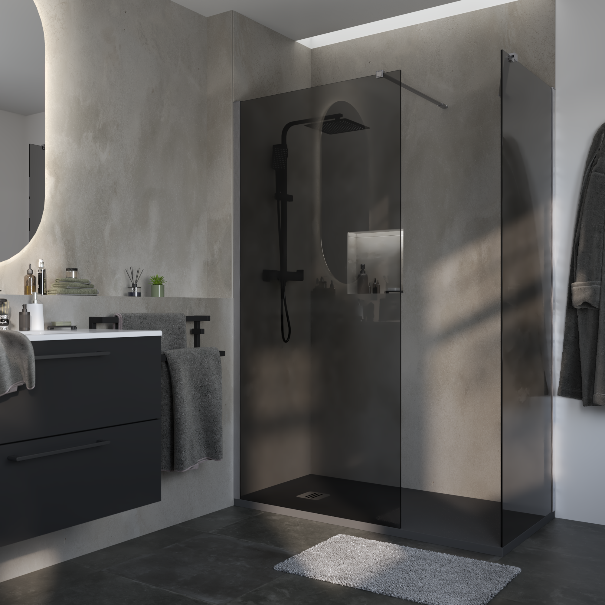 Base de duche SENSEA REMIX RESINA 70X140 PRETO MATE - 3