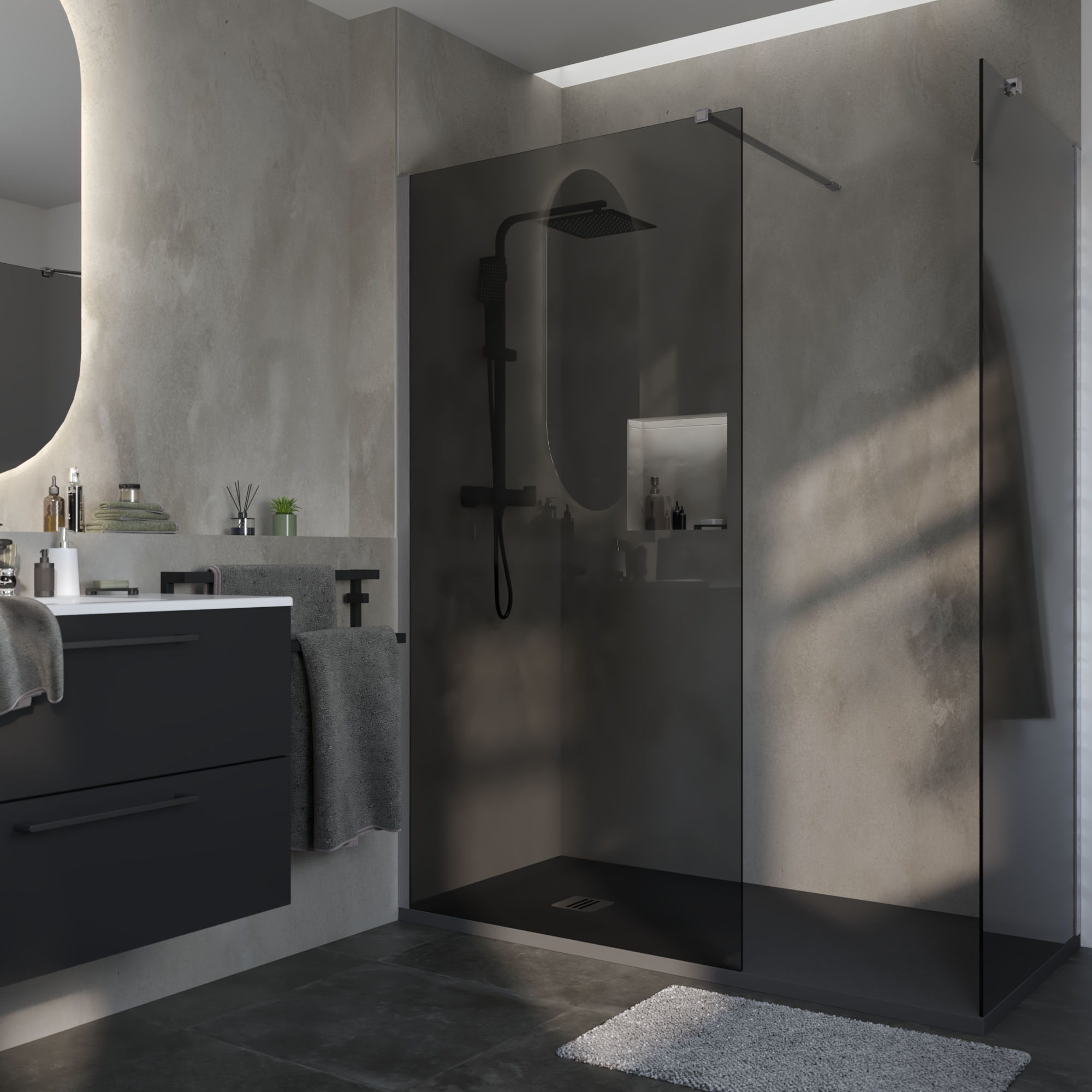 Base de duche SENSEA REMIX RESINA 70X160 PRETO MATE - 3