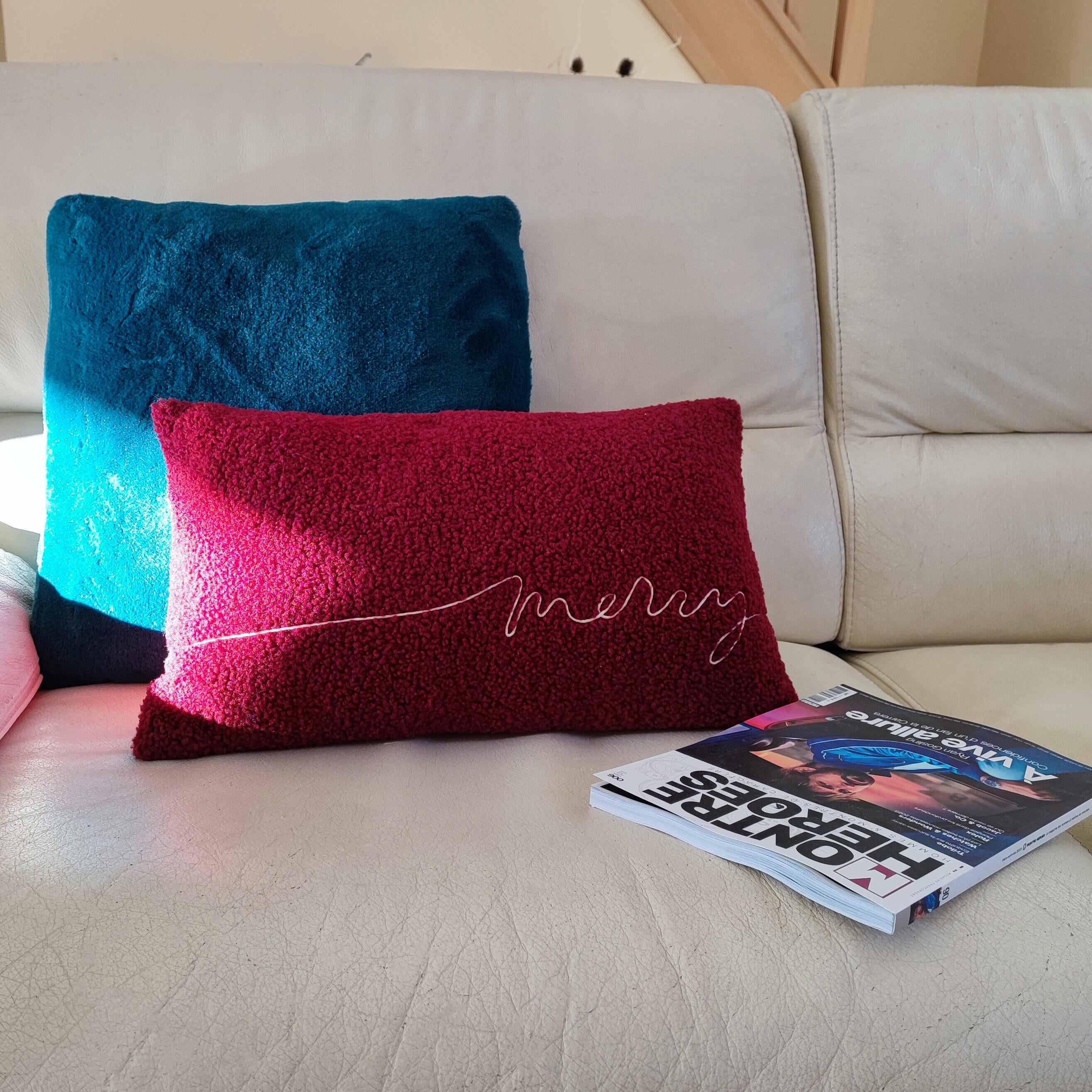 Coussin Merry, rouge l.30 x H.10 cm - 4