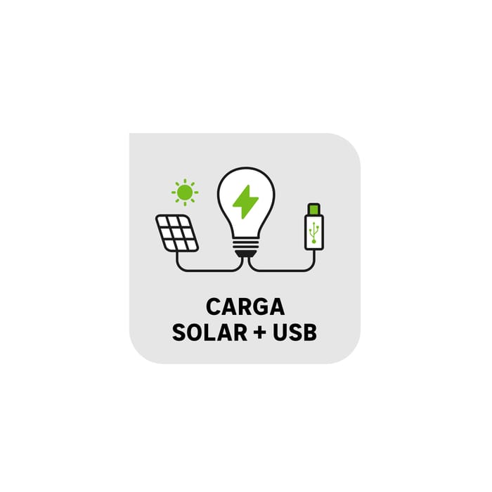 carga usb y solar