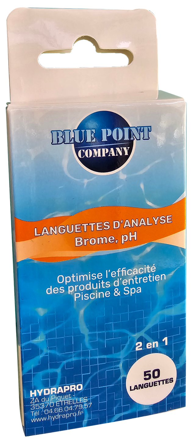 Bandelettes d'analyse Brome, pH pour spa et piscine
