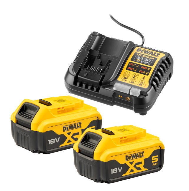 Zestaw akumulator i ladowarka 18v 2x5ah dcb1104p2 qw dewalt 87544718