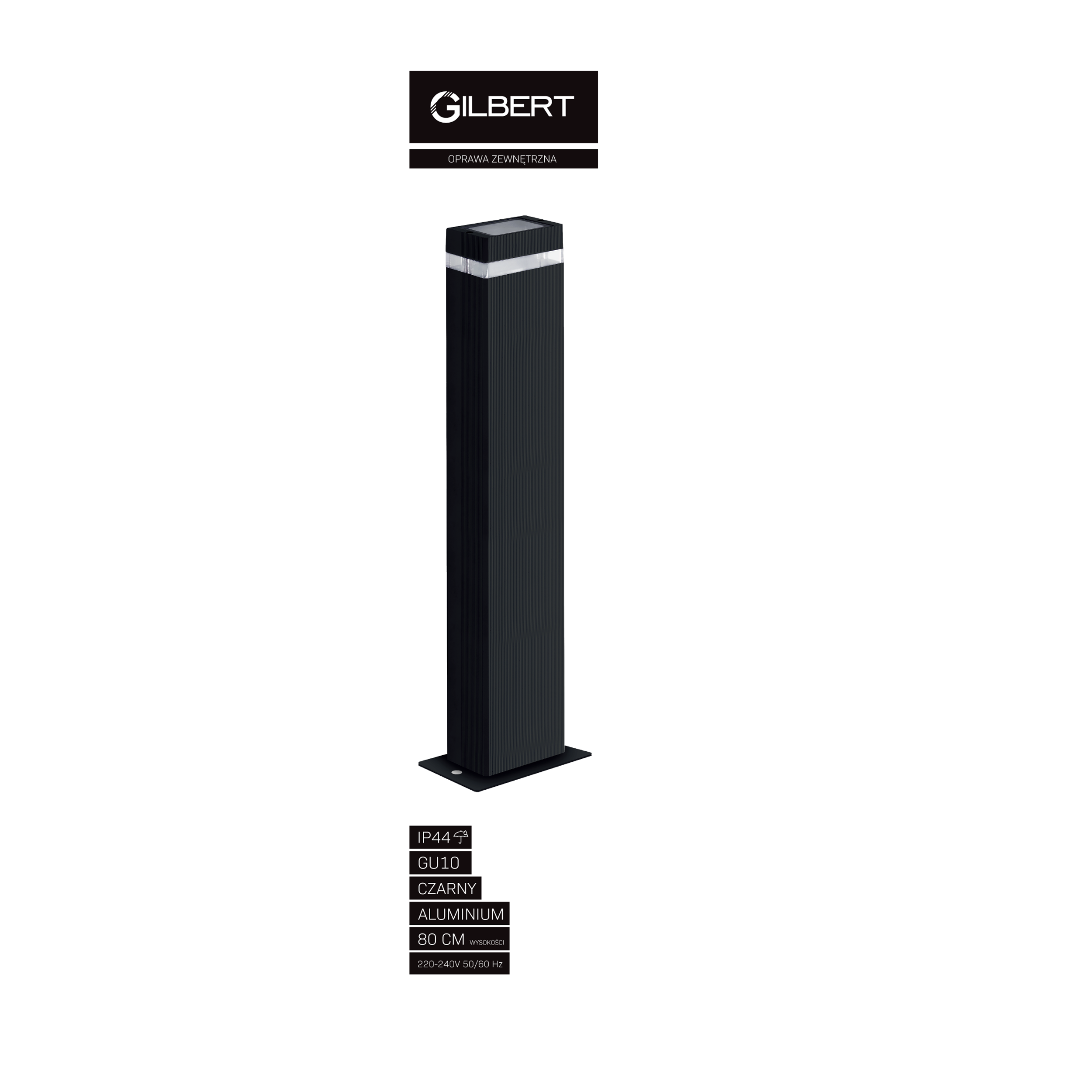 Lampa ogrodowa słupek Gilbert czarny IP44 80 cm GU10 Goldlux - 13