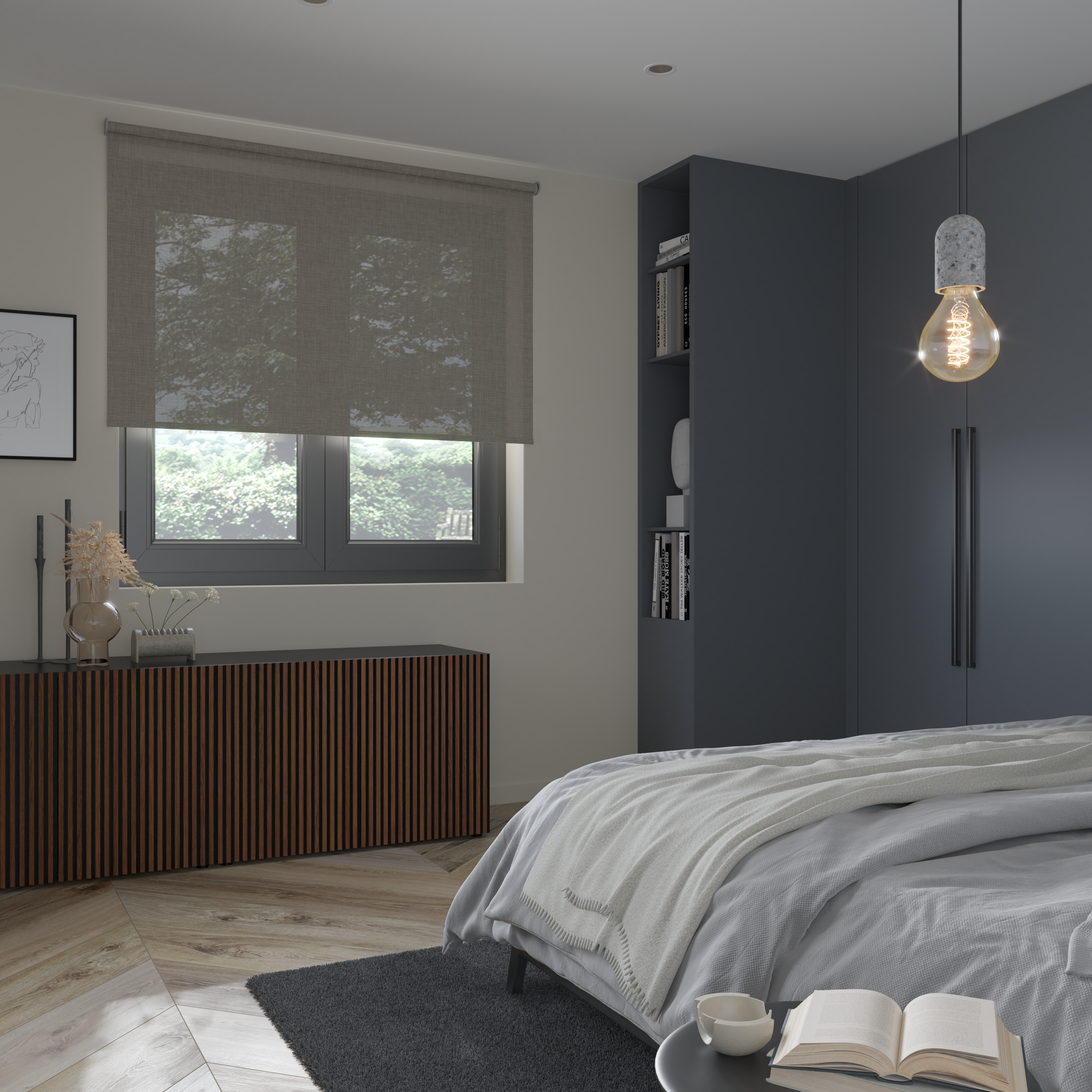 Manta nolan cream beige poliéster de 170x130 cm inspire