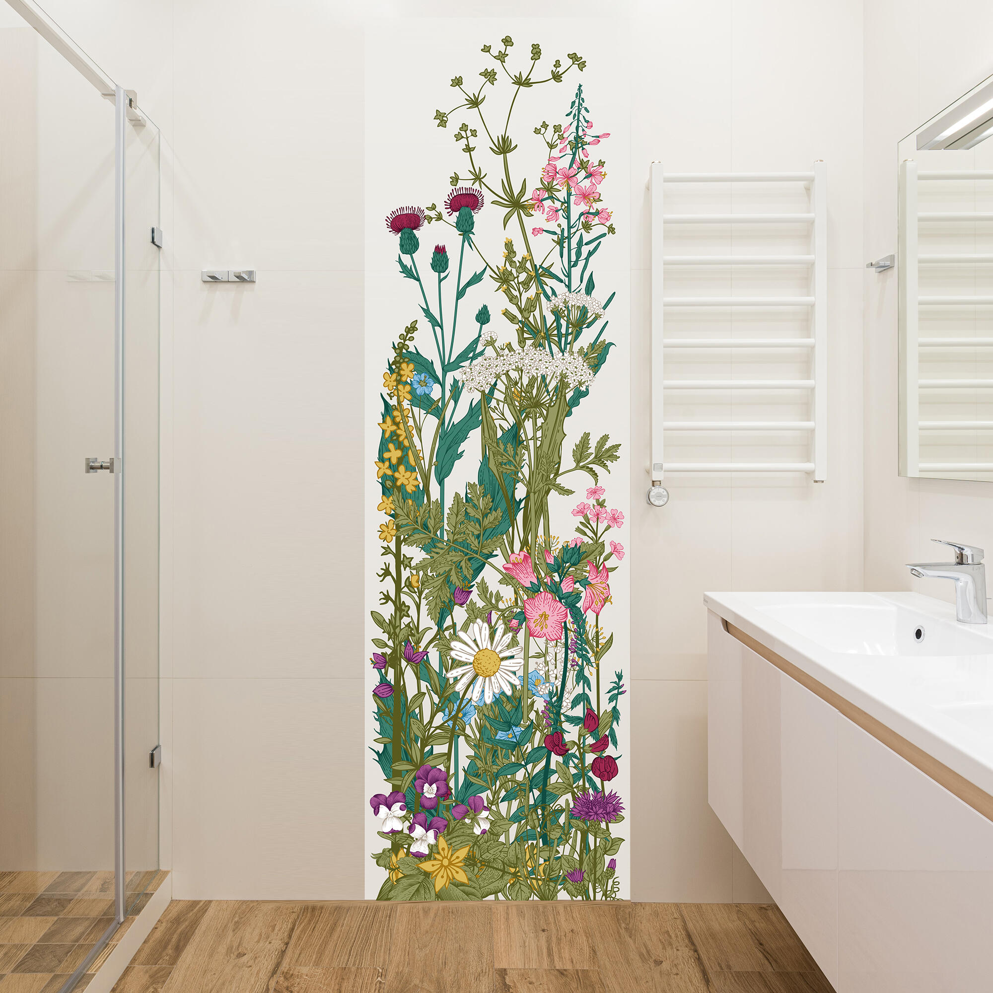 Mural Pvc texturado superlavable naturaleza Palladio verde 75 x 250 cm PLAGE - 5