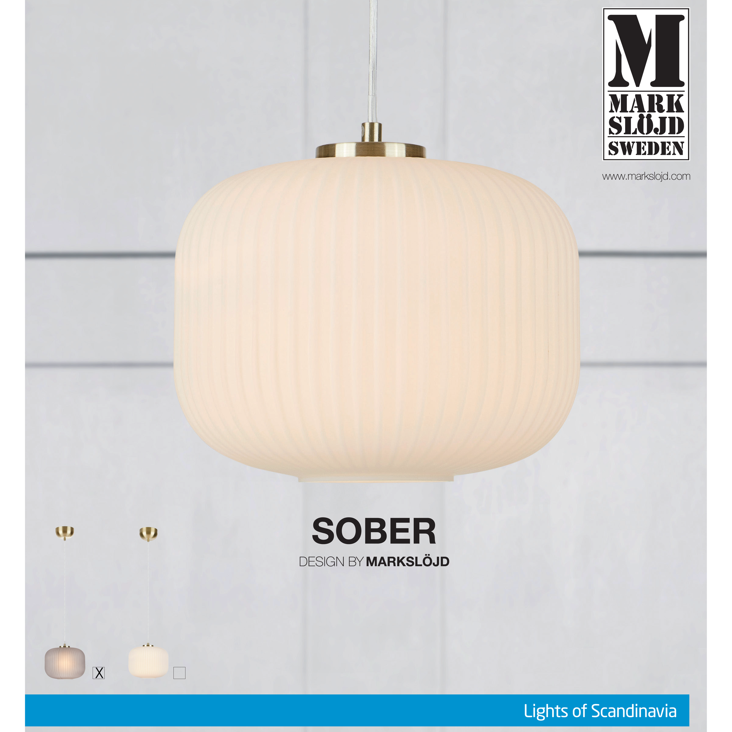 Lampa wisząca szaro-złota E27 Sober - 2