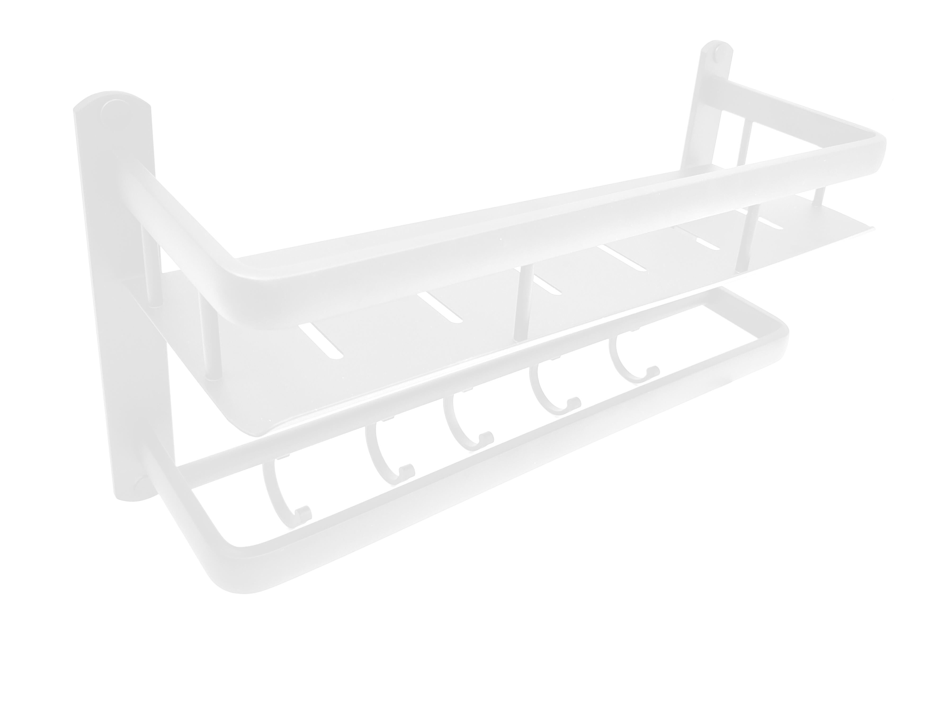 Toallero de pared blanco 40x21x13cm