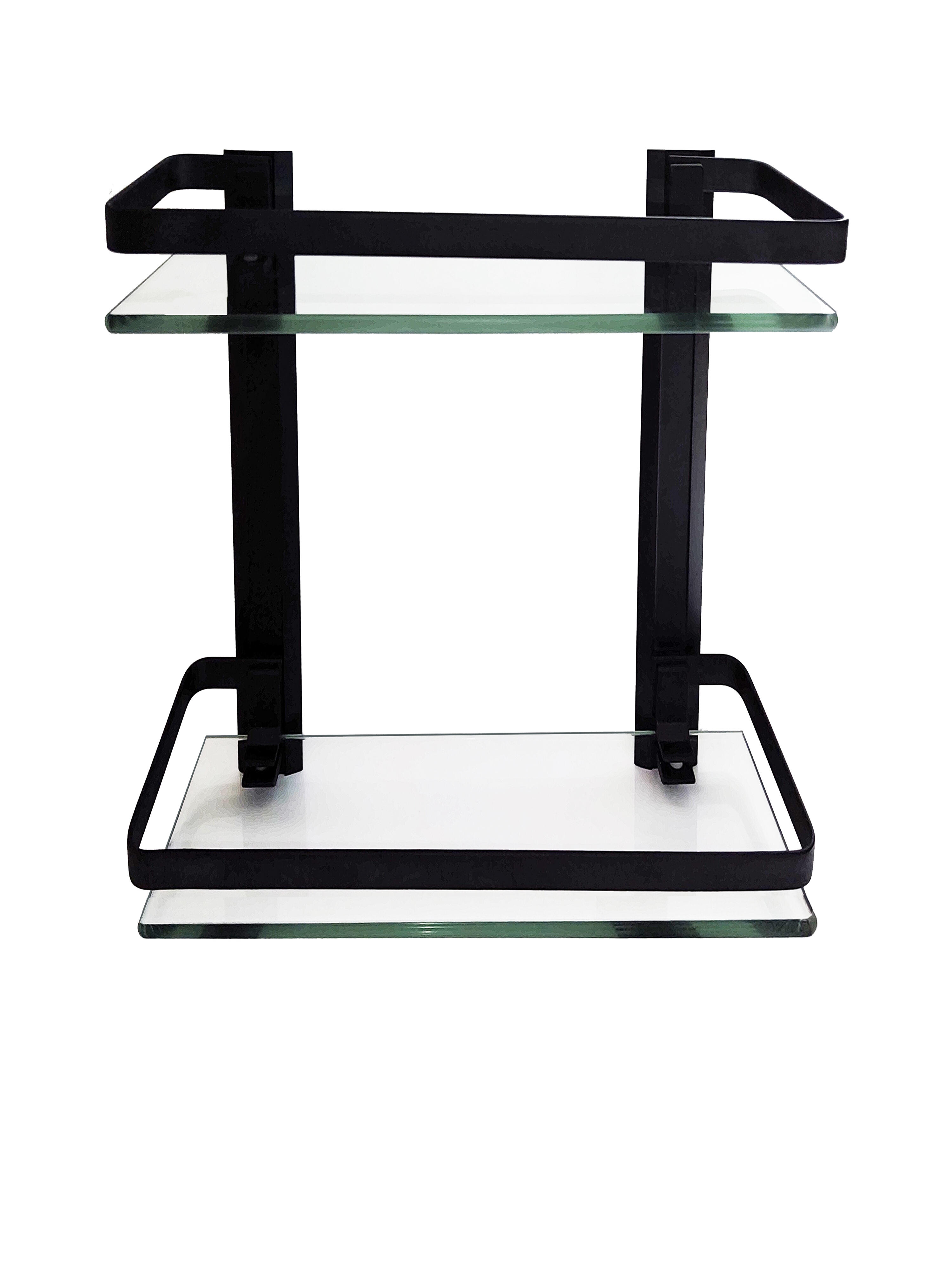 Estante para el baño de aluminio transparente 38.5x13x31cm