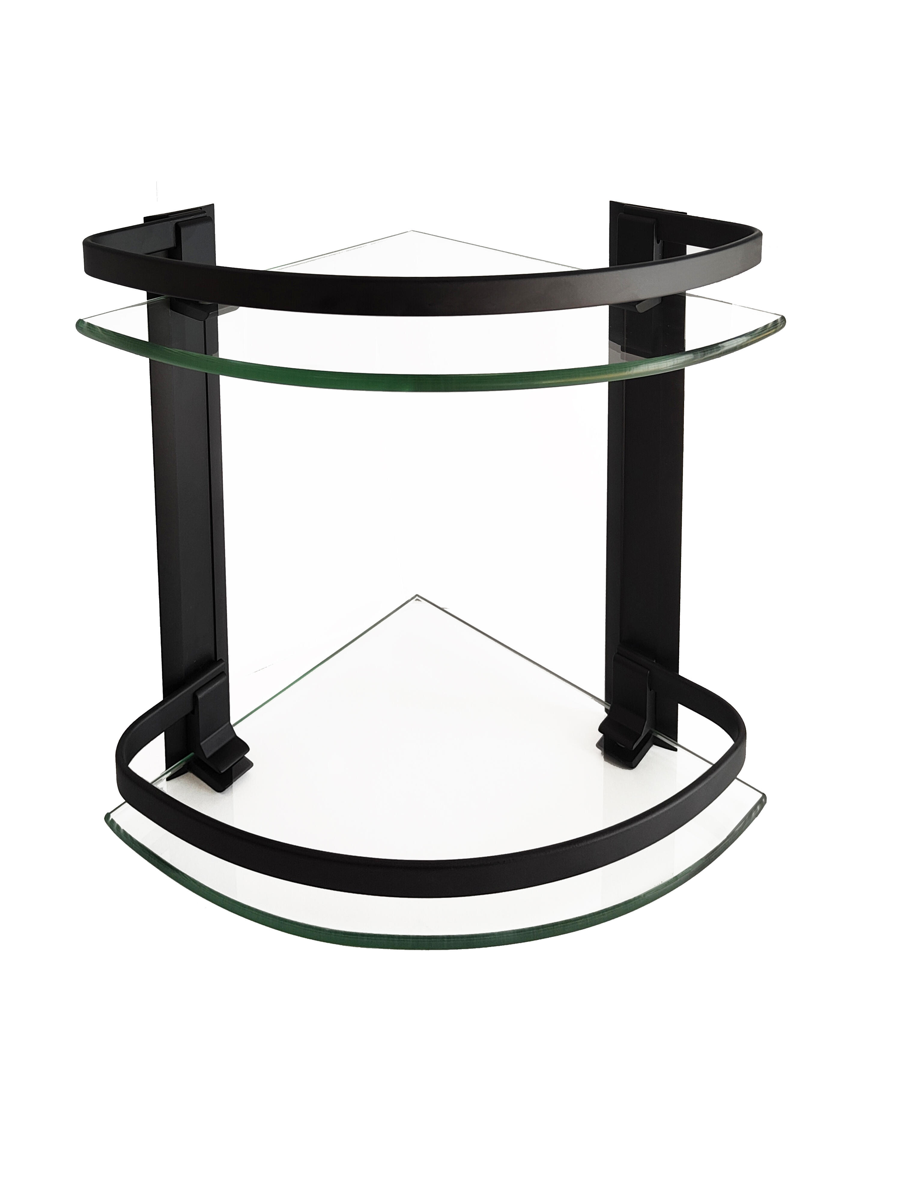 Estante para el baño de aluminio transparente 24x24x31cm