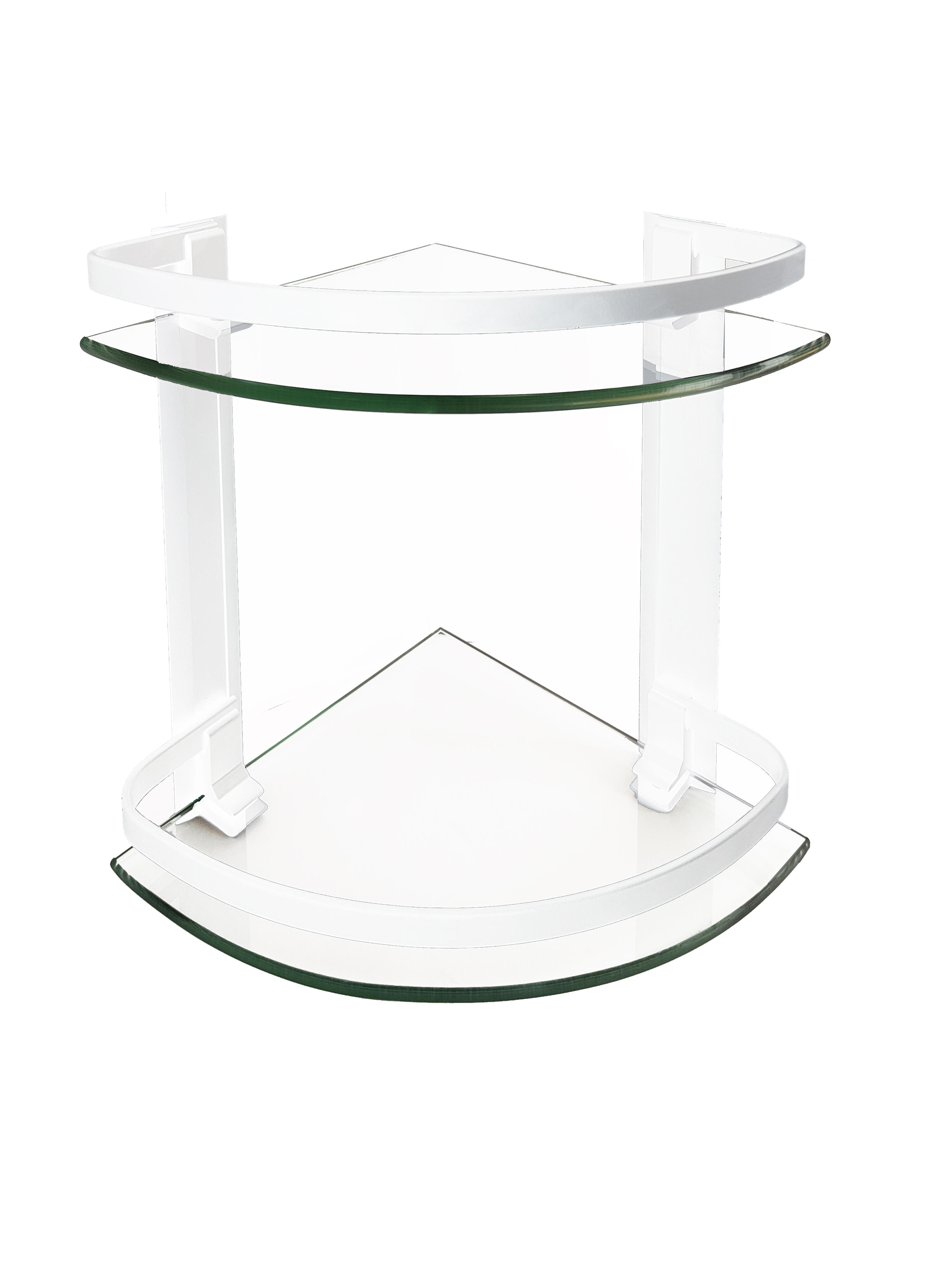 Estante para el baño de aluminio transparente 24x24x31cm