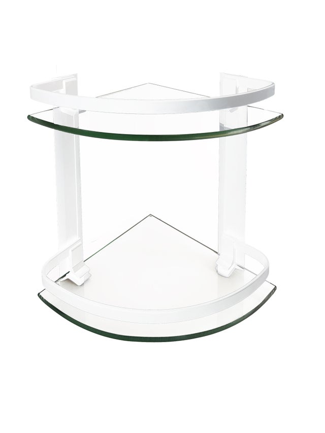 Estante para el baño de aluminio transparente  24x24x31cm