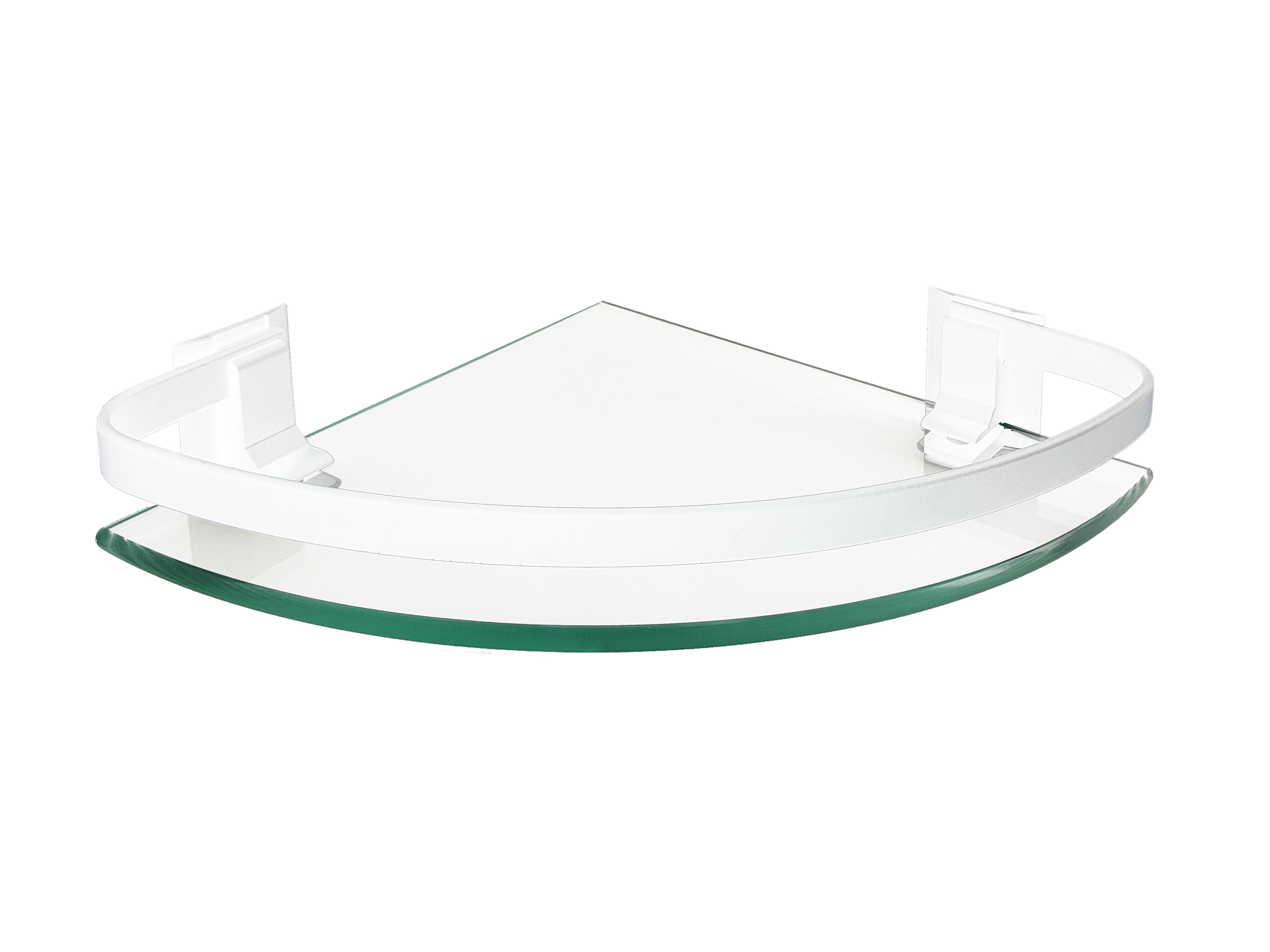 Estante para el baño de aluminio transparente 24x24x5.7cm