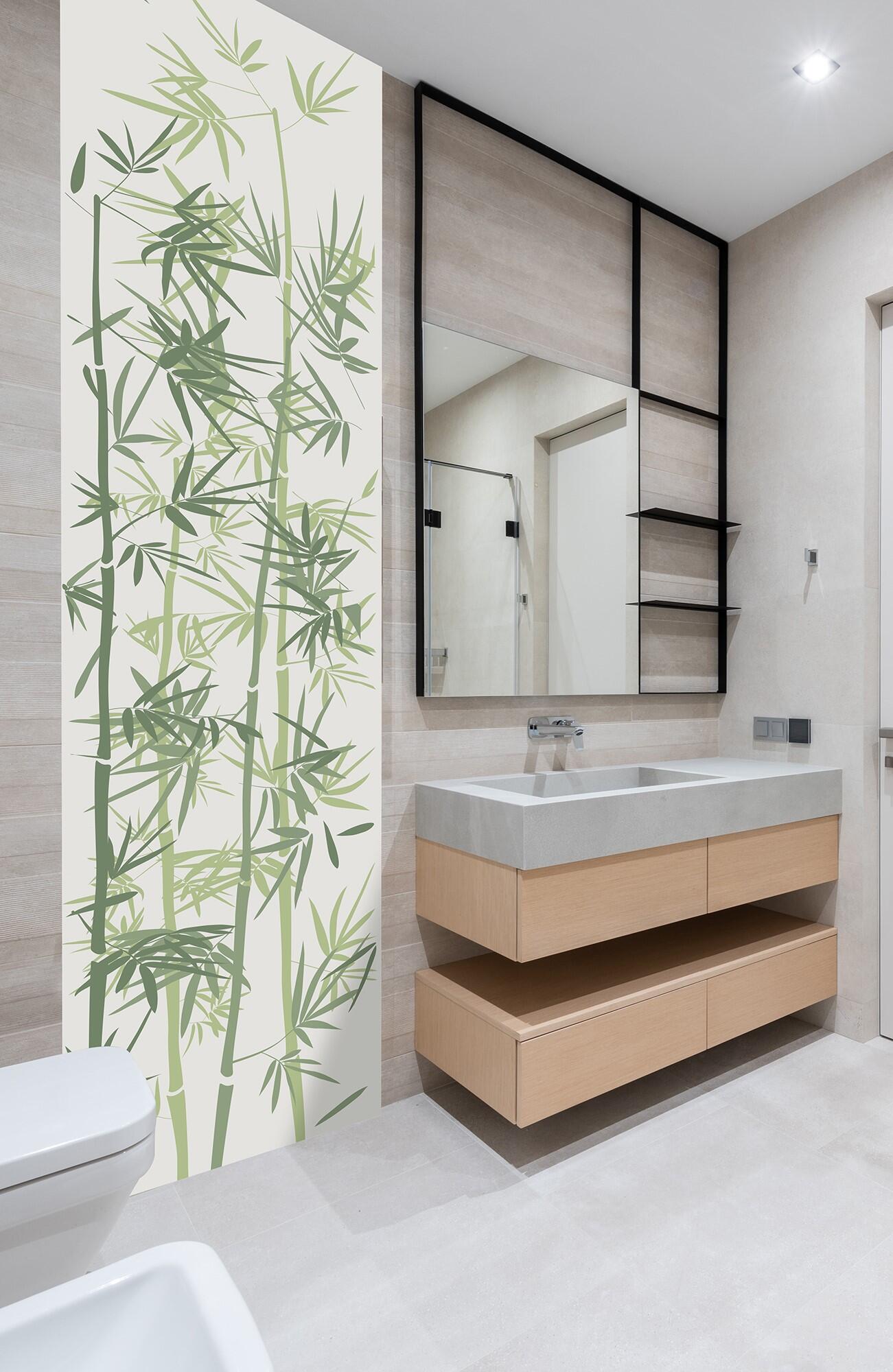 Mural pvc texturado superlavable naturaleza maderno verde 75 x 250 cm plage