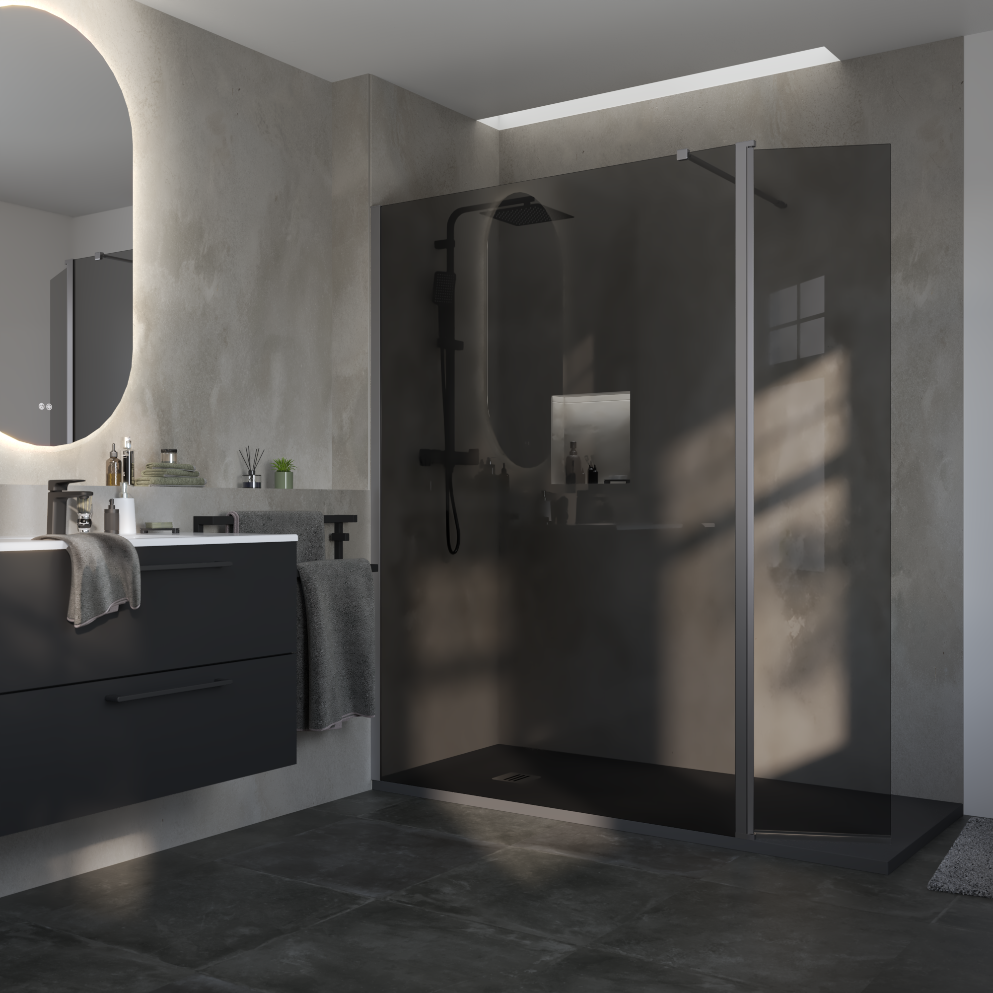 Base de duche SENSEA REMIX RESINA 170X70 PRETO MATE - 3