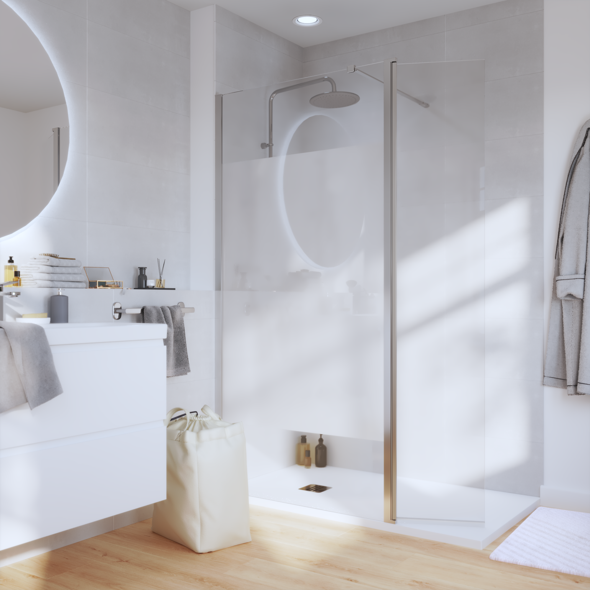 Base de duche SENSEA REMIX RESINA 80X140 BRANCO MATE - 3