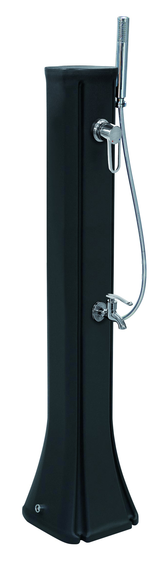 Ducha solar para piscina formidra happy go de pehd antracita de 23l