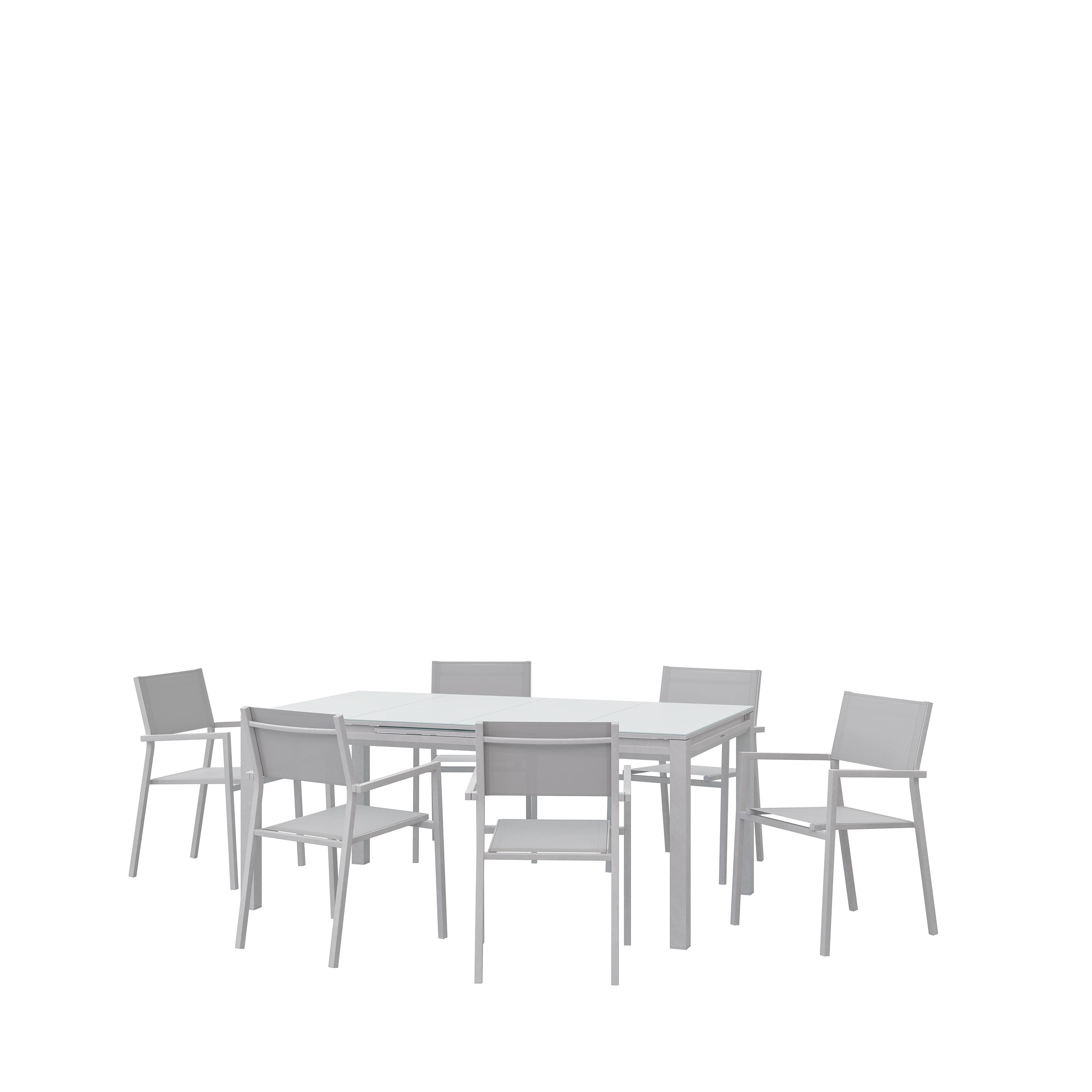 Mesa de alumínio NATERIAL ODYSSEA 180/240X100CM BRANCO - 15