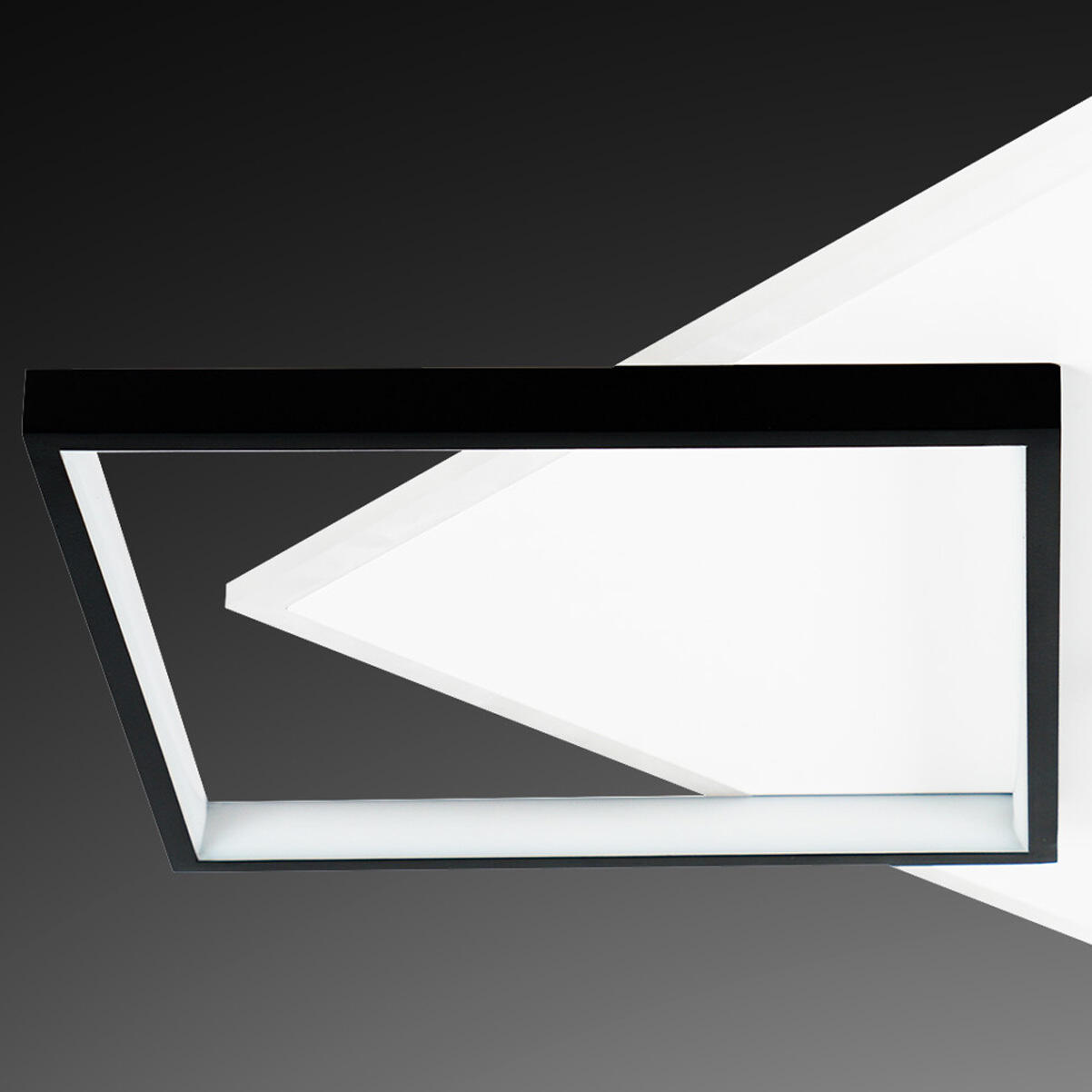 Plafoniera LED Paloma nero IP20 bianco naturale, 3600 lumen NOVECENTO