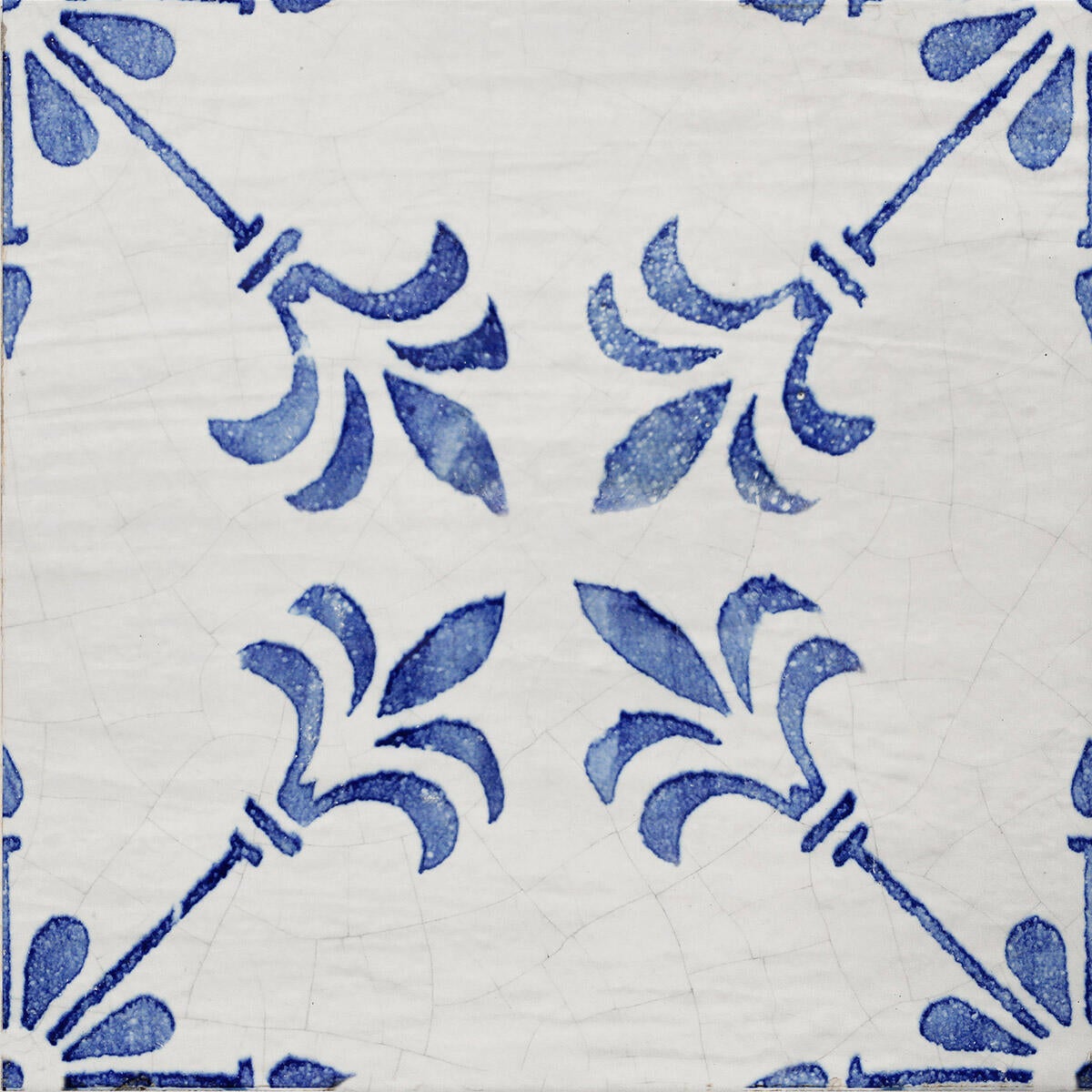 Piastrella da rivestimento interno 25 x 25 cm Sp. 9 mm Maiolica Panarea in gres porcellanato bianco e blu lucido traffico intenso (pei 4/5) 1.25 mq - 2