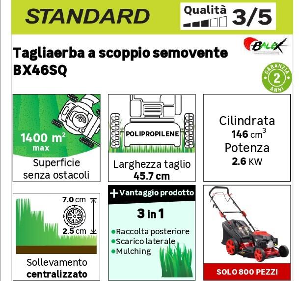 Tagliaerba a benzina MRS 4615 SPQ da 146 cm³ L 45.7 cm - 8