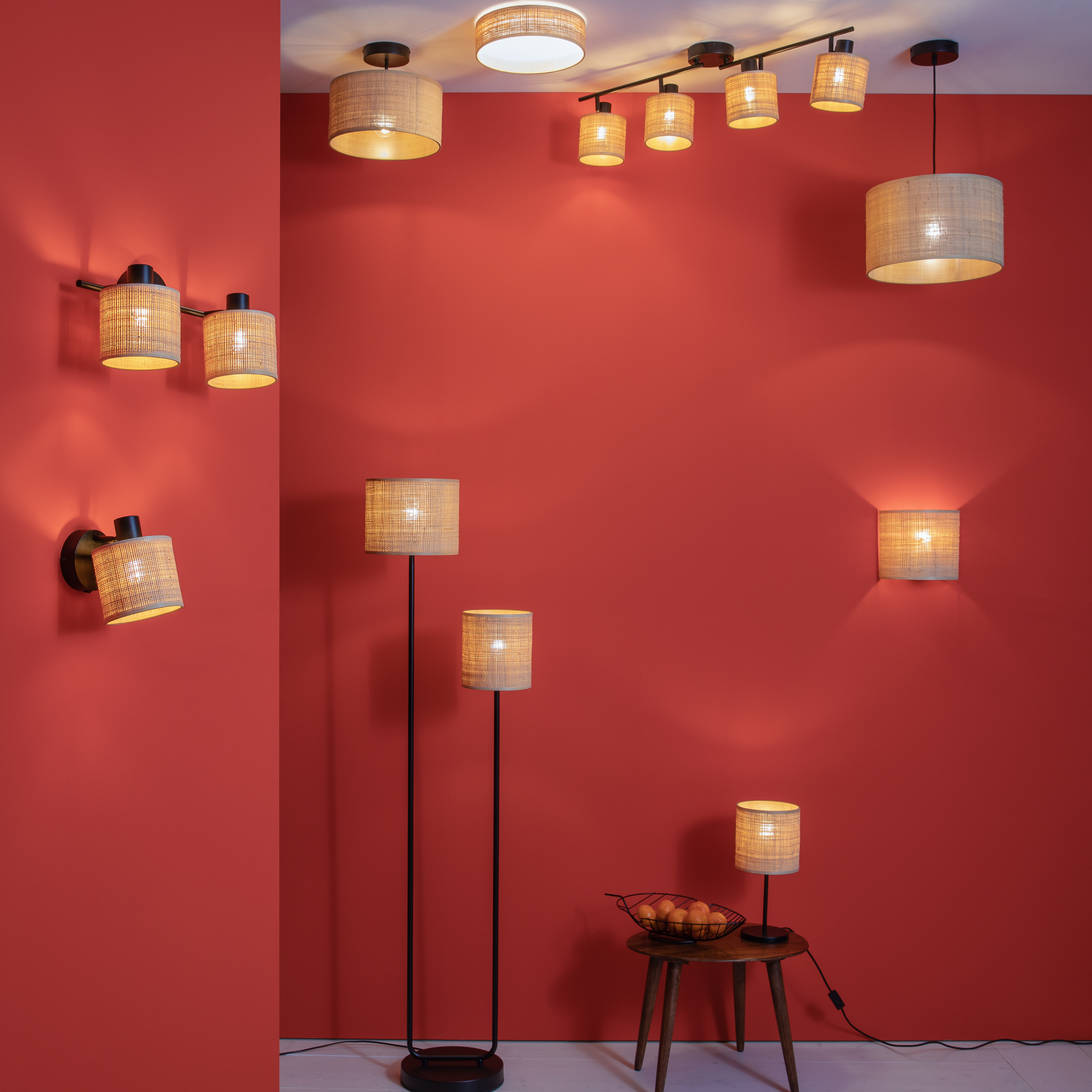 Barra de focos Carvi INSPIRE 2 luces E14 rafia - 10