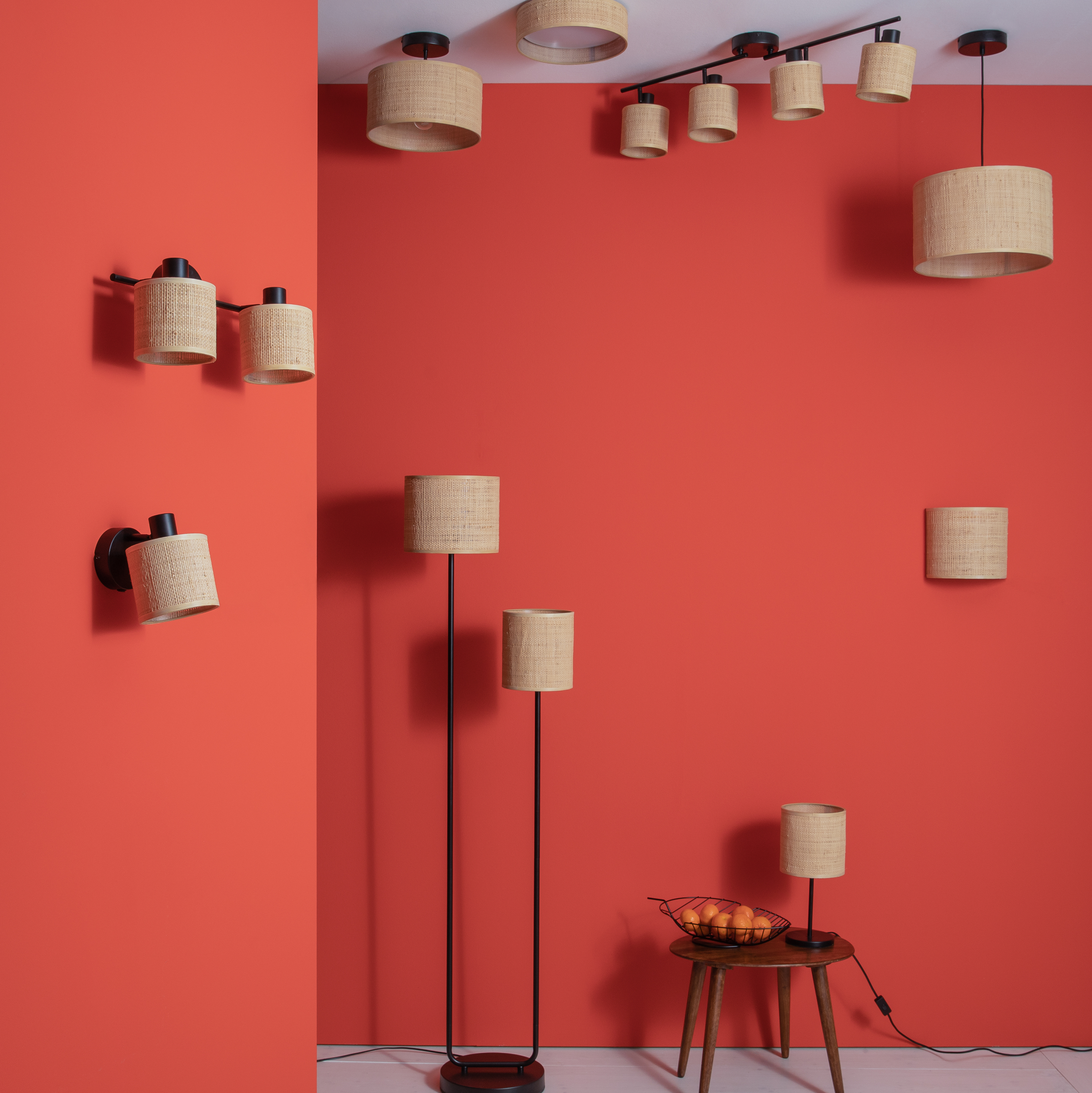 Lámpara de mesa compatible con casquillo E27 Carvi INSPIRE con estructura acero beige pantalla beige de rabia Ø de 17 cm y 36 cm de alto - 17