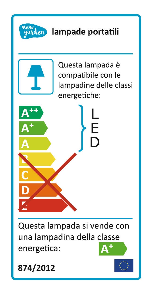 Lampada da esterno BULY H 26.5 cm, in polietilene , luce bianco freddo E27 650LM NEWGARDEN - 17