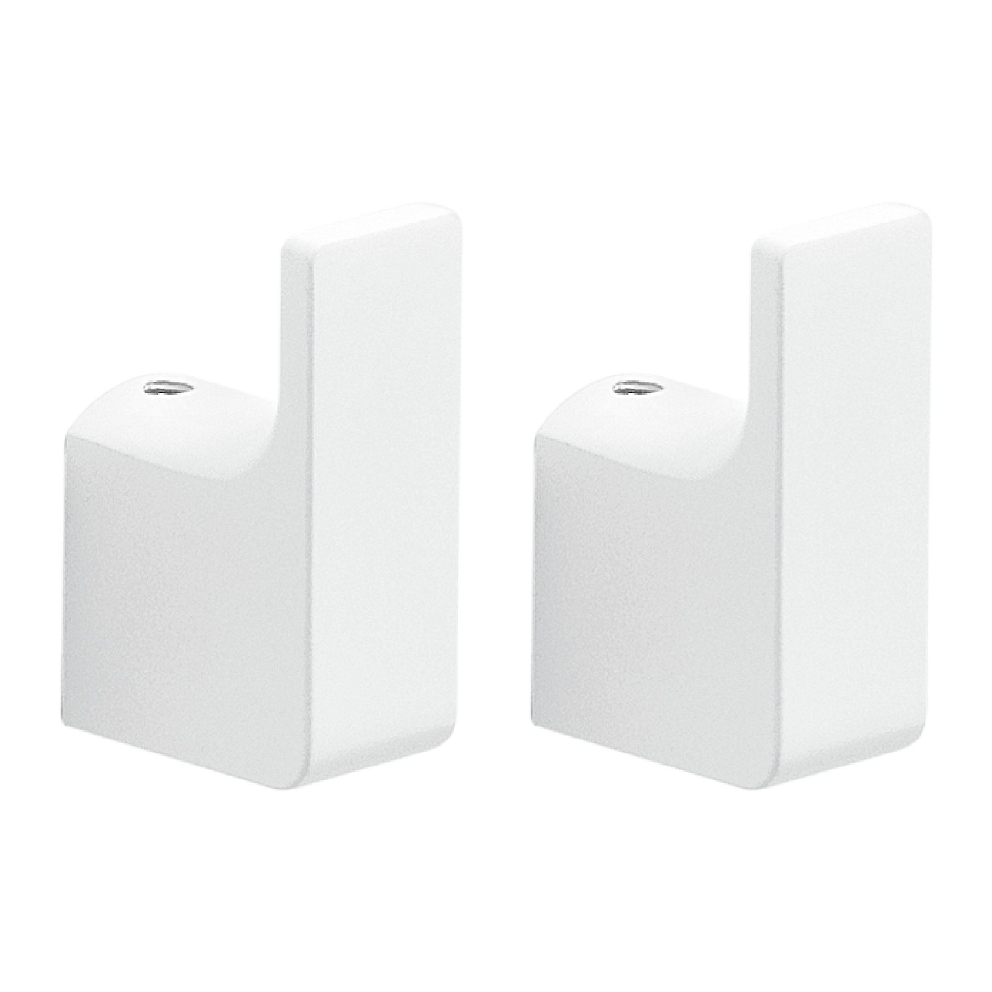 Pack de 2 perchas/percheros pirenei latón blanco