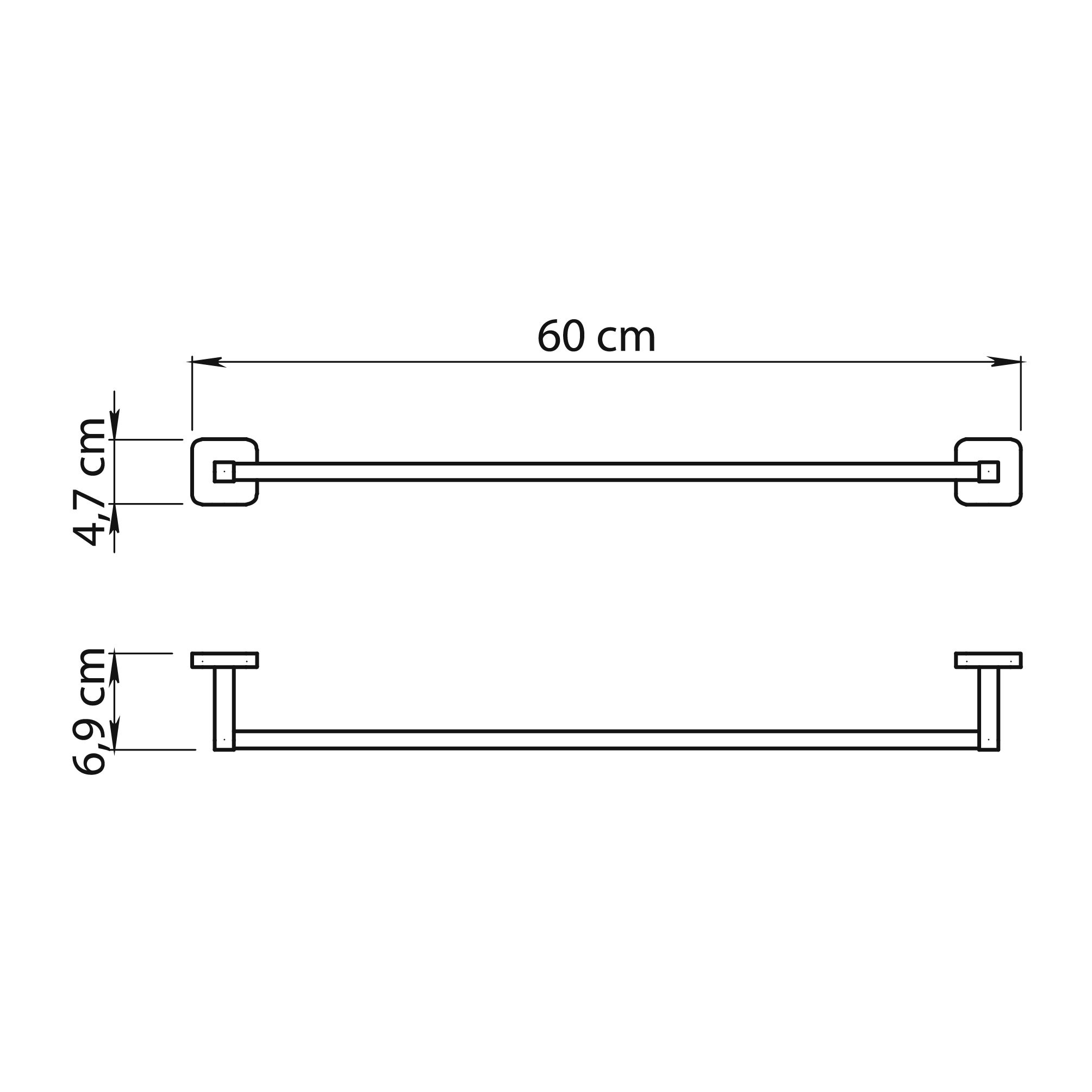 Toallero   Tonga  barnizado 60x4.7 cm - 2