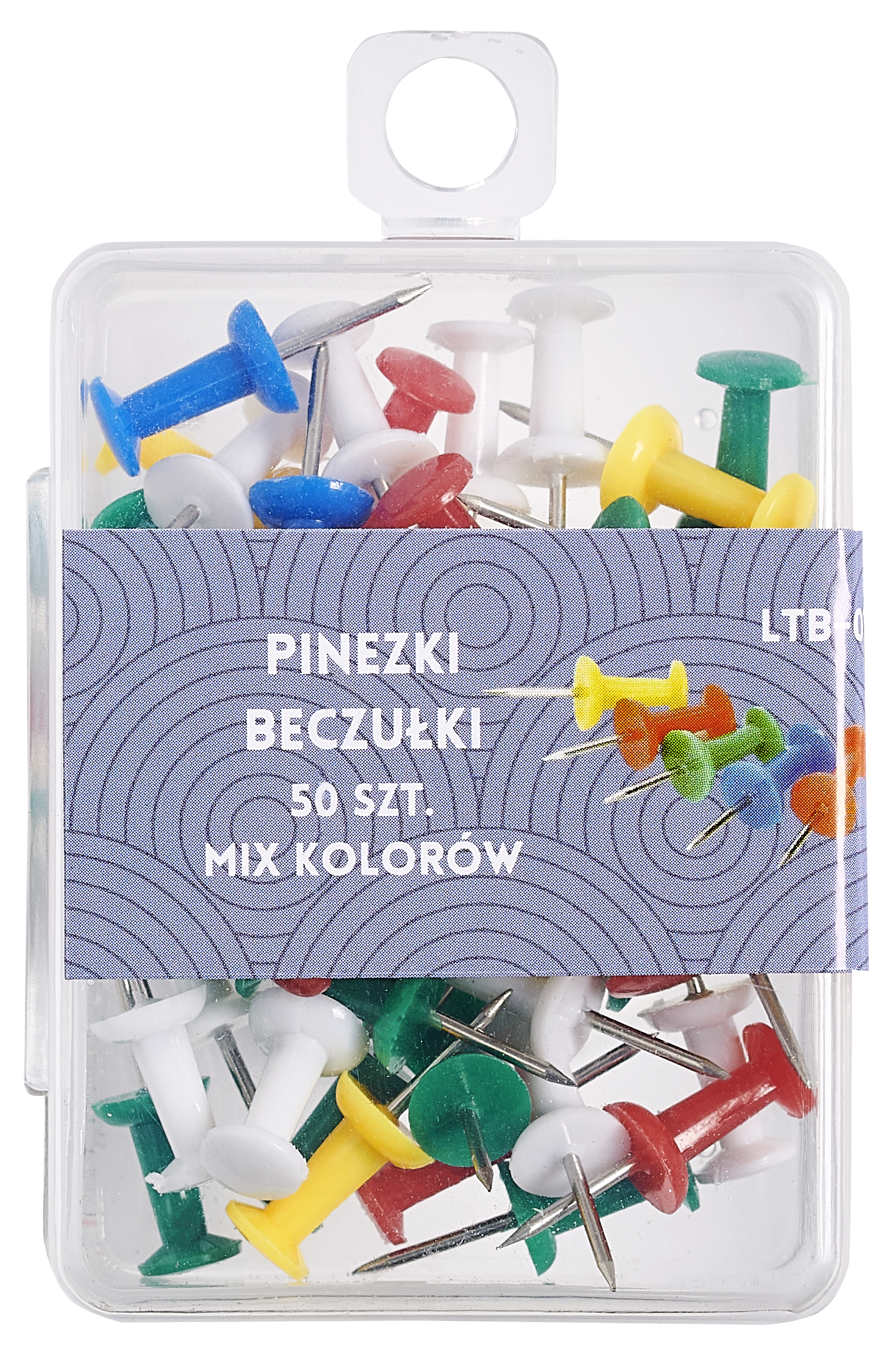 Pinezki kolorowe do tablic korkowych 50 szt. - 6