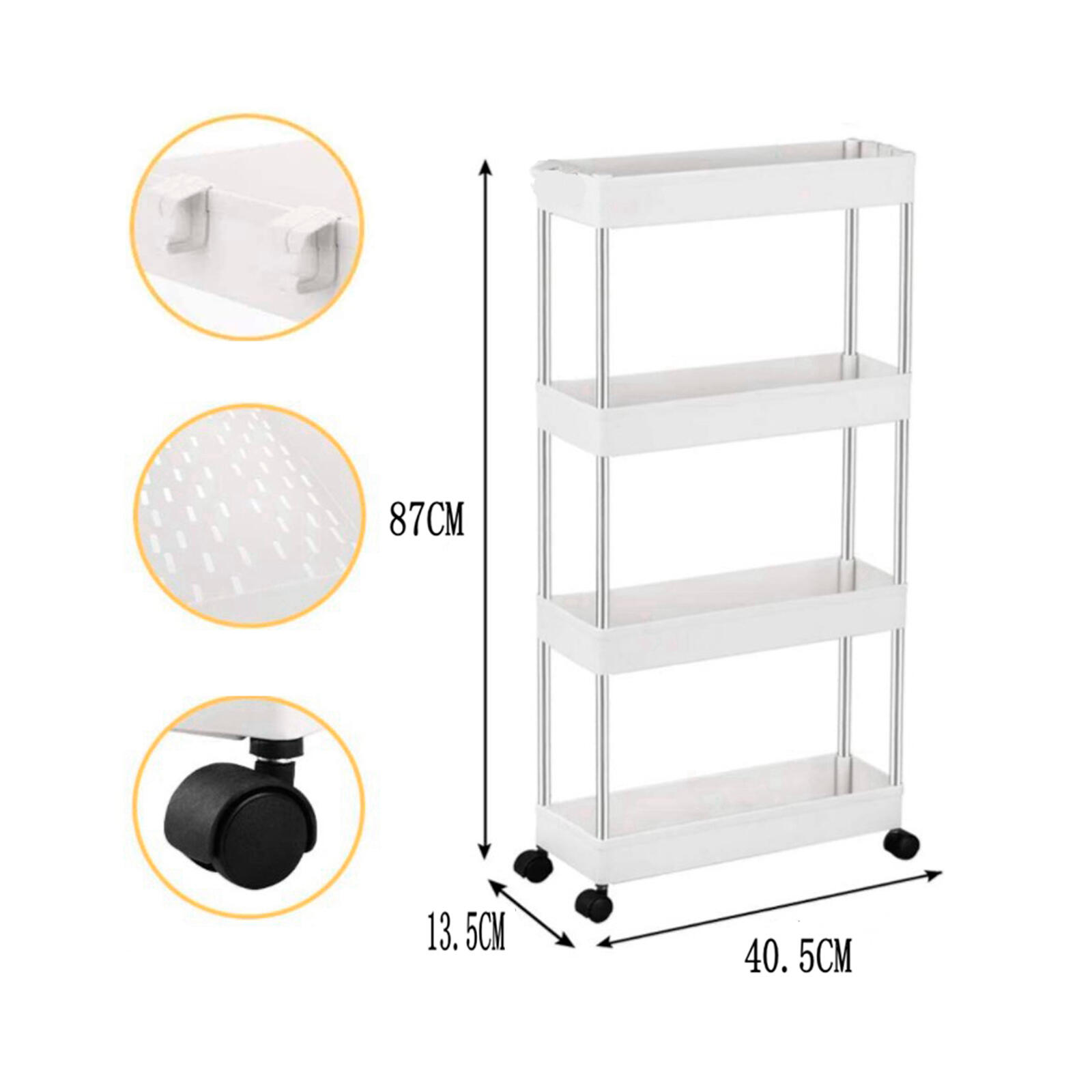 Mensola Da Bagno ZACK In Acciaio Inossidabile: Design Minimal 46,5x13,2 Cm
