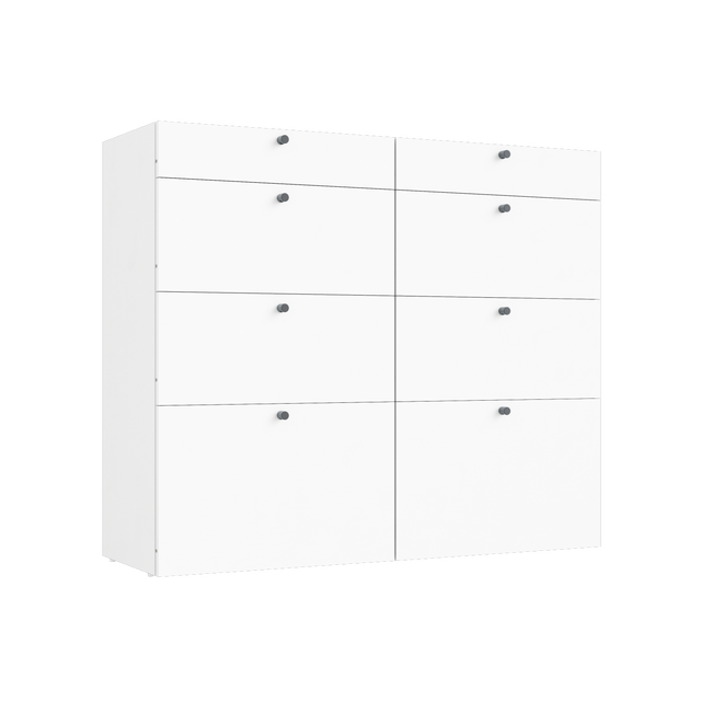Commode SPACEO Evo'M blanc H.102.4 x l.120 x P.38 cm