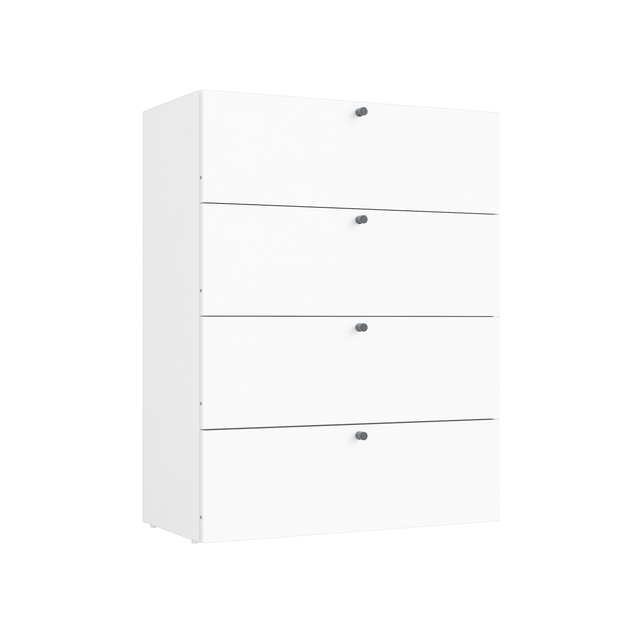 Commode SPACEO Evo'M blanc H.102.4 x l.80 x P.38 cm
