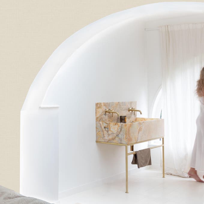 88229757 Papel pintado vinilo liso Arena beige