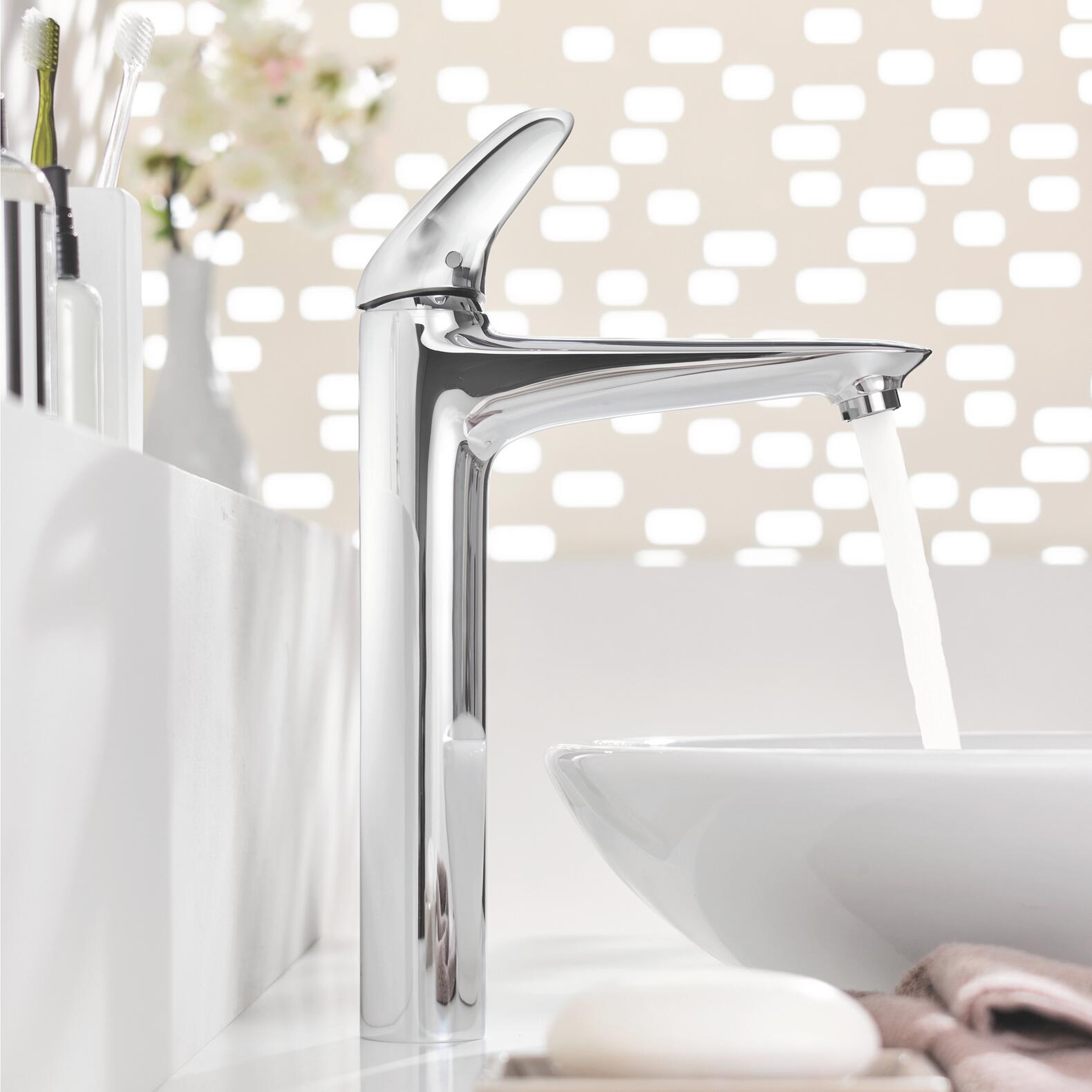 Rubinetto per lavabo getto laminare cristallino Eurostyle cromo lucido GROHE - 2