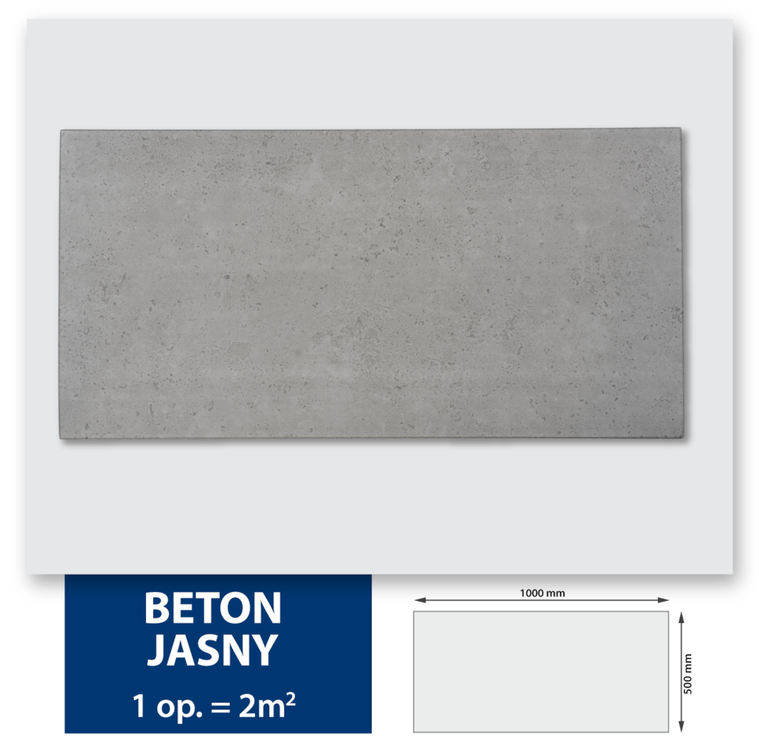 Panel dekoracyjny Beton jasny 50 x 100 cm polistyren 4 szt DMS - 5