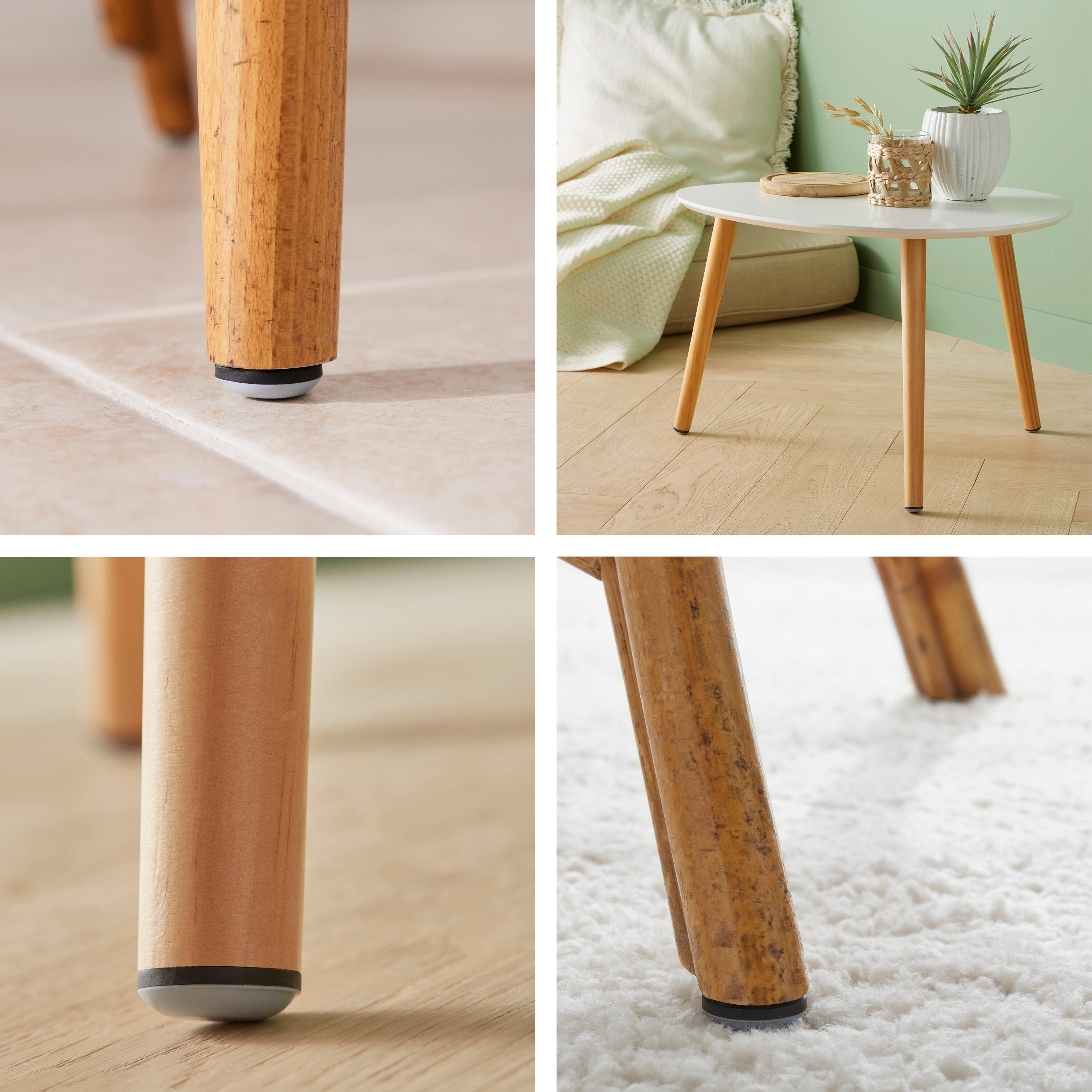 4 Patins pregar STANDERS 17mm cinzento - 3