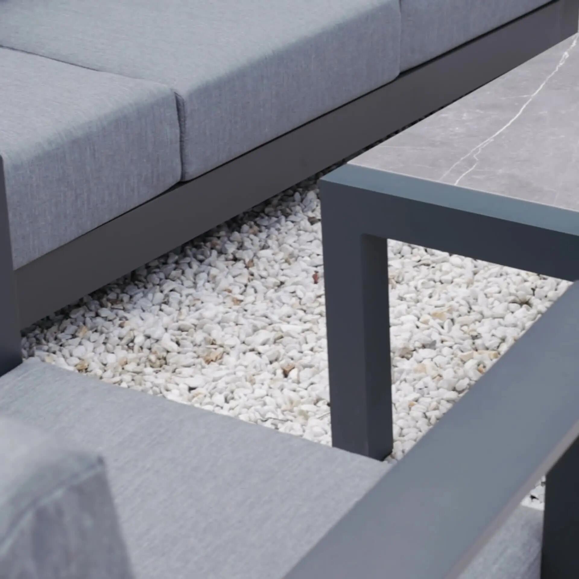 Sillón de jardín Luca de aluminio antracita con cojín - 2