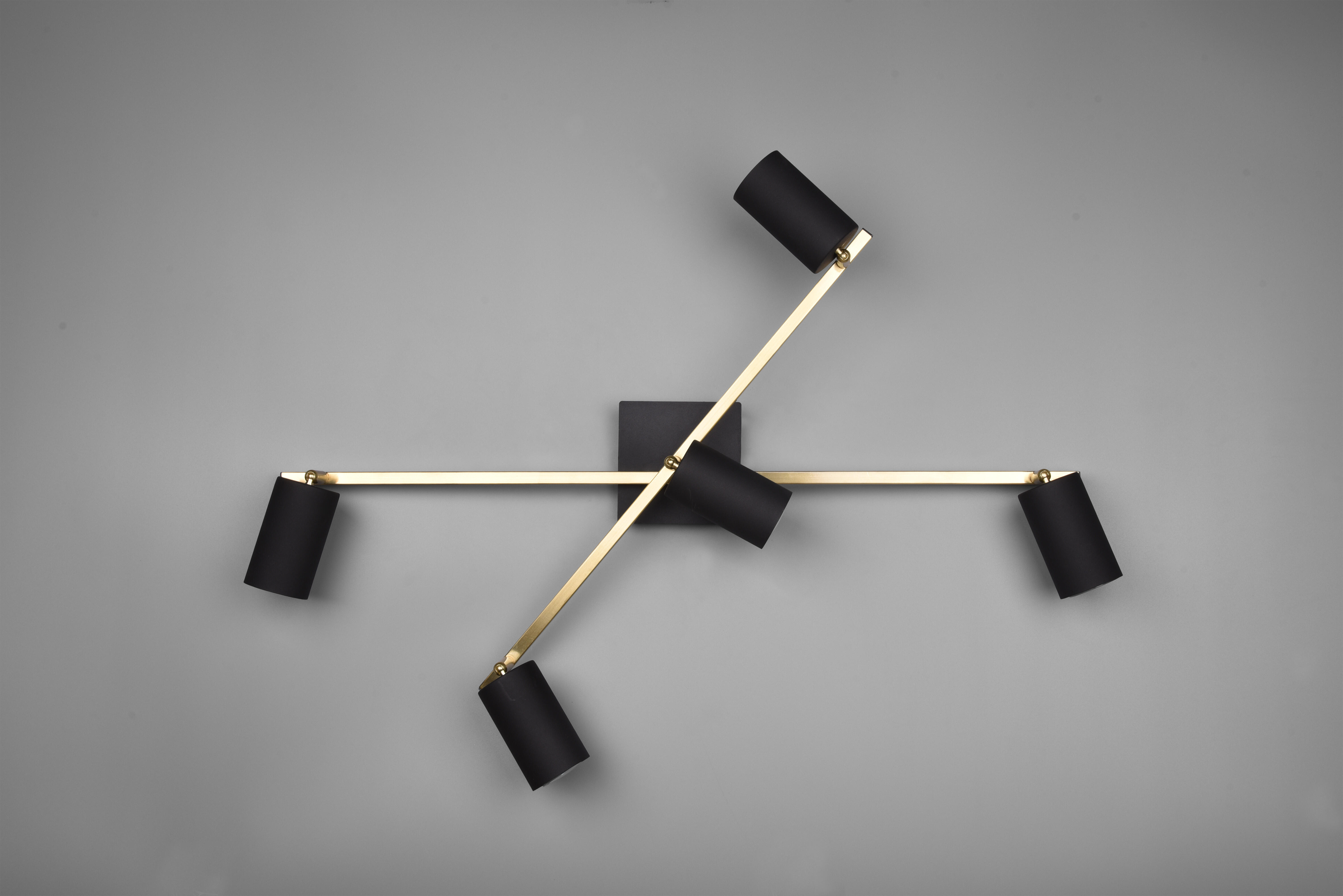 Candeeiro de teto MARLEY 5 LÂMPADAS GU10 35W PRETO/DOURADO - 11