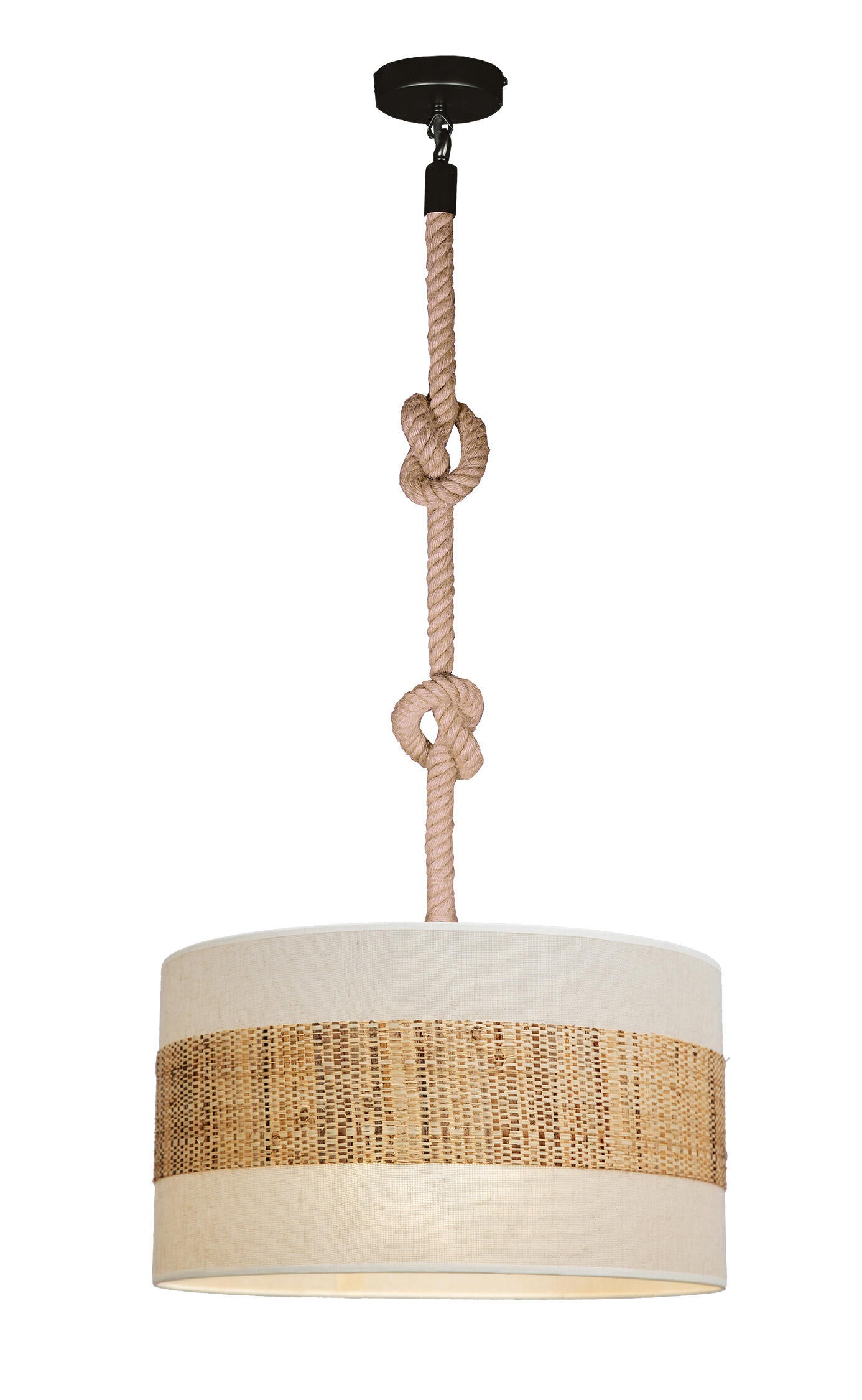 Lámpara de techo colgante de acero beige 1 luz E27 Alejandría 45 cm - 2