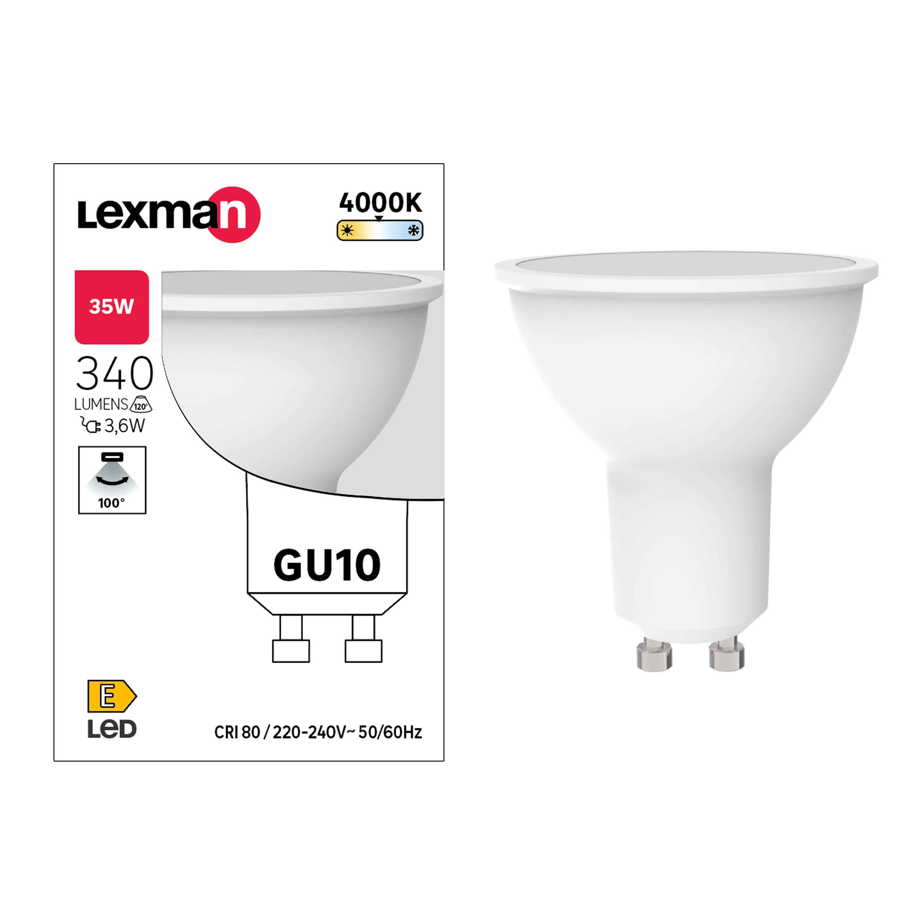 Lâmpada led decorativa GU10 BR 340 lm 100D Lexman - 3