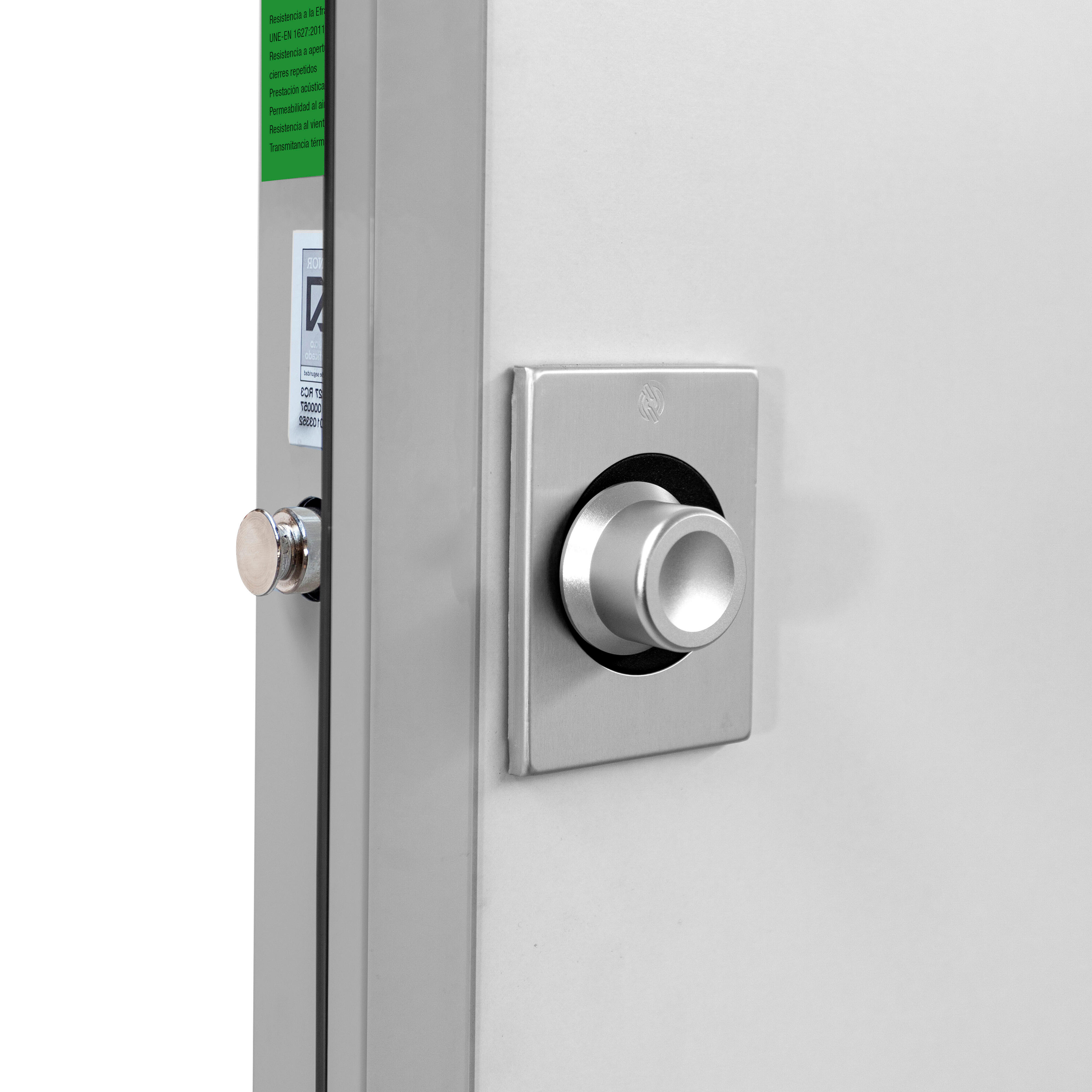 Puerta de entrada acorazada serie Silver 2,0 fresada roble / interior liso blanco apertura izquierda 208x90.3cm - 23