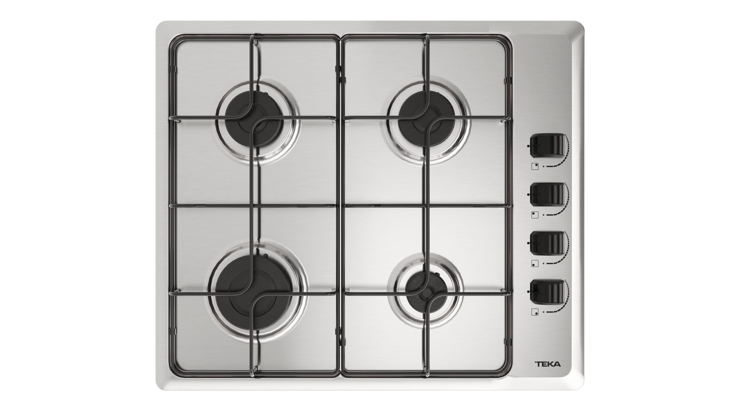 Placa de gas TEKA GAS HLX 640 NAT 4 zonas de cocción gas natural acero ...